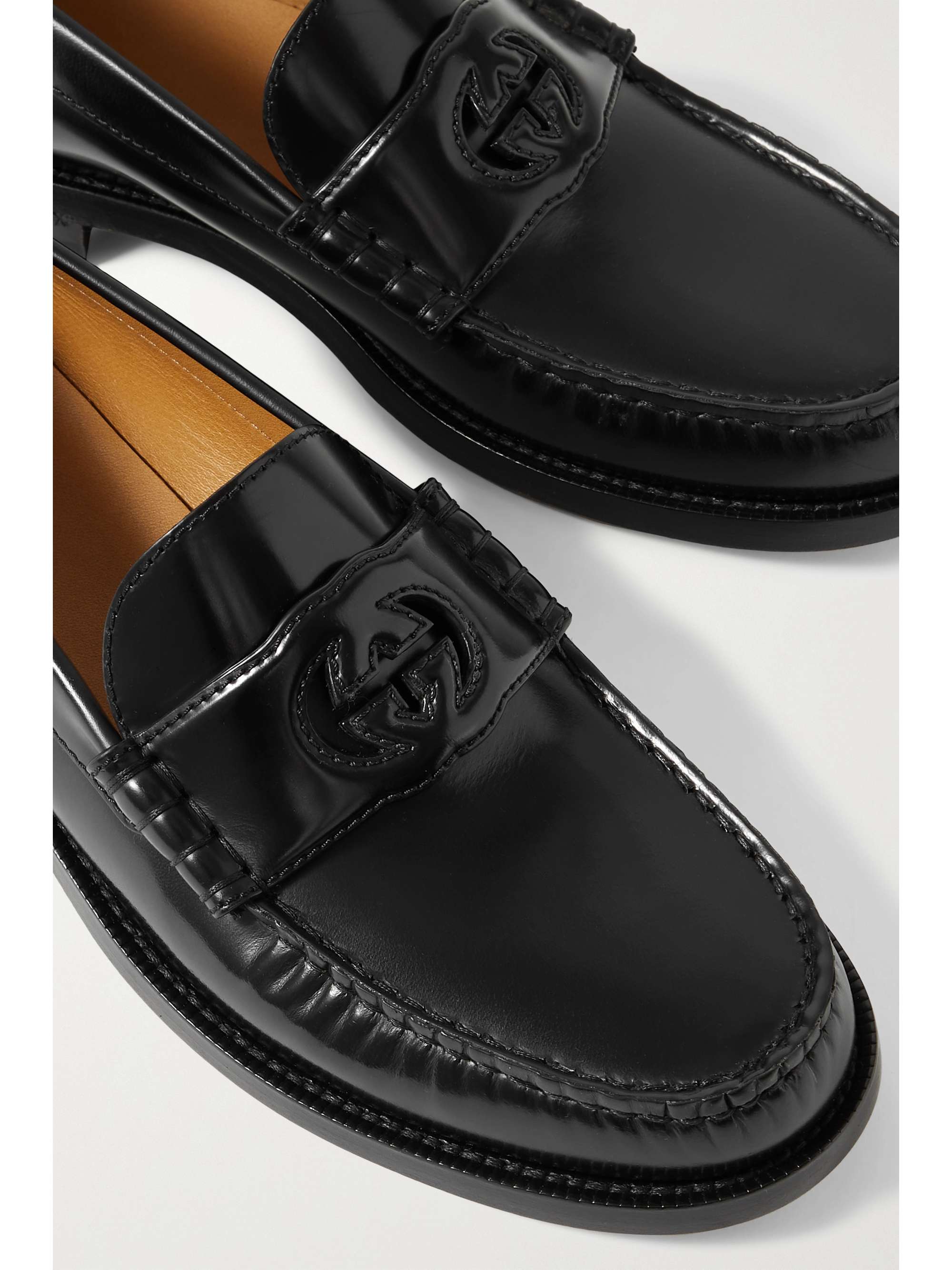 GUCCI Leather loafers NETAPORTER