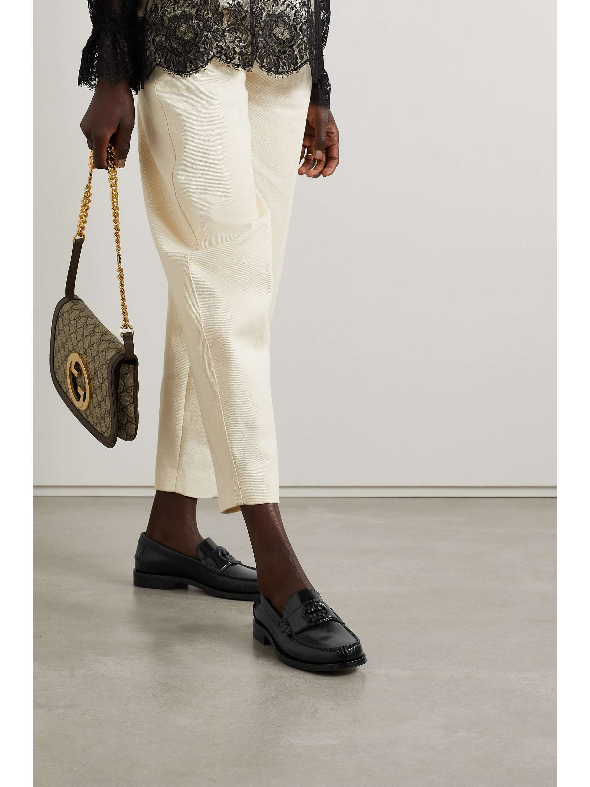 GUCCI Leather loafers NETAPORTER