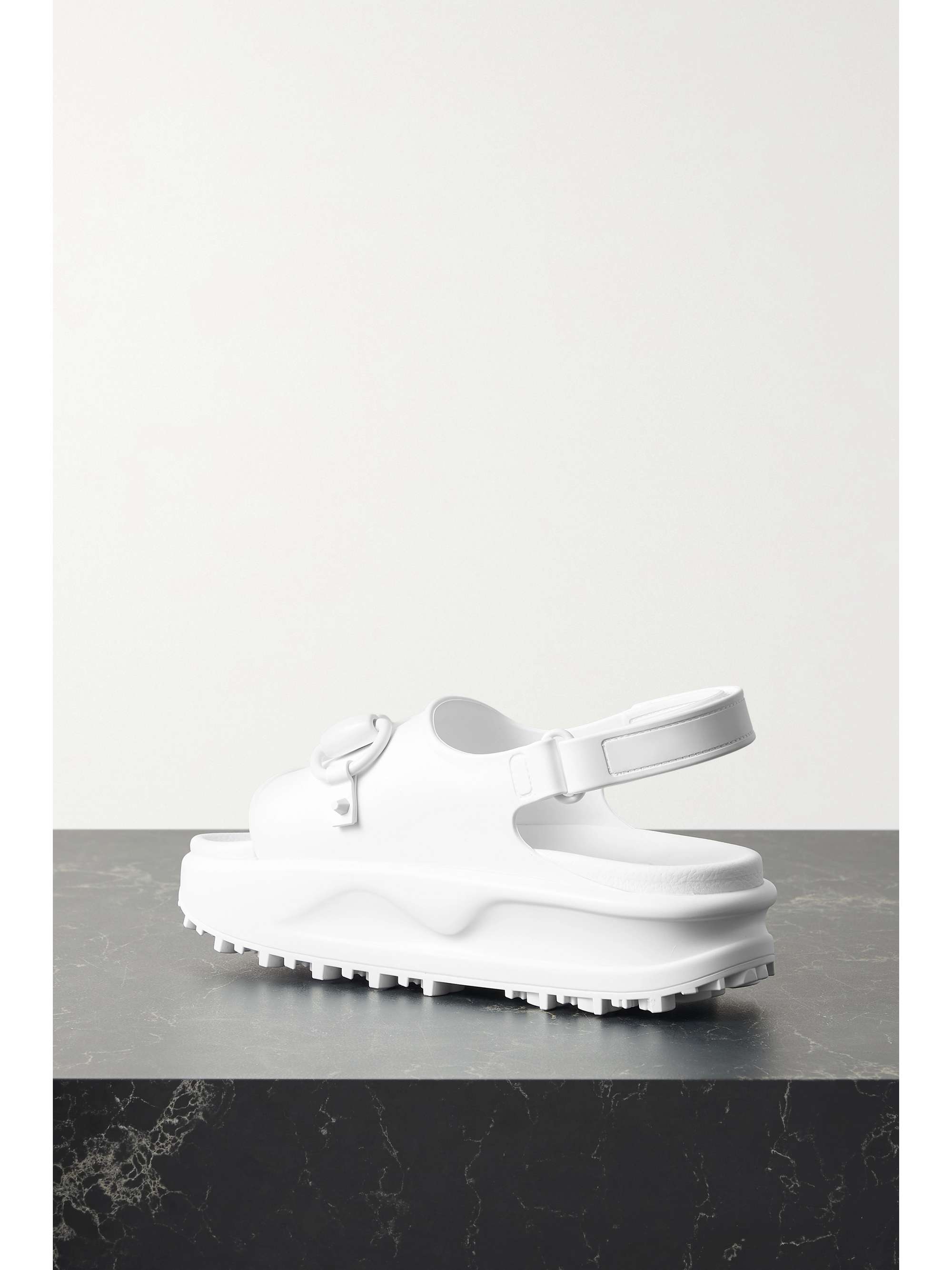 GUCCI Horsebitdetailed rubber platform sandals NETAPORTER