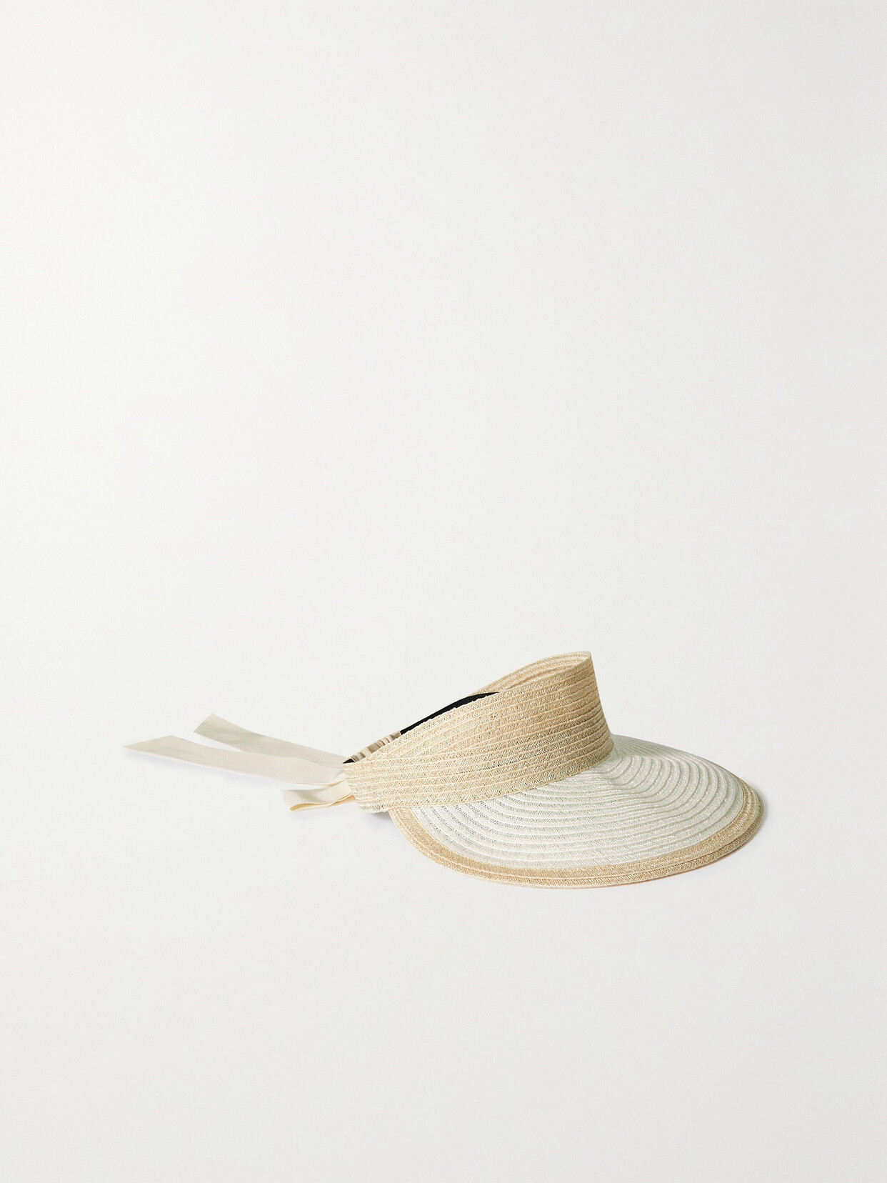 Eugenia Kim - Ricky Grosgrain-trimmed Hemp-blend Visor - Neutrals