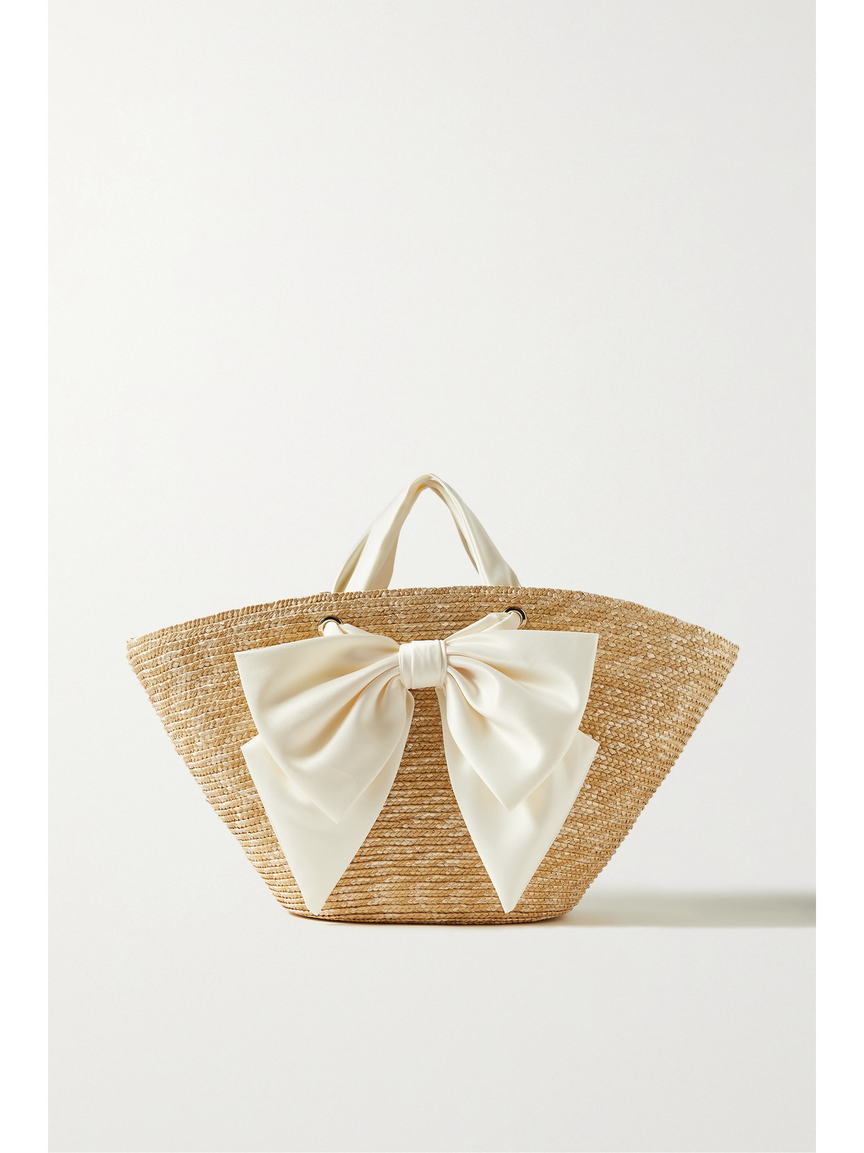 Eugenia Kim - Carlotta Satin-trimmed Straw Tote - Neutrals