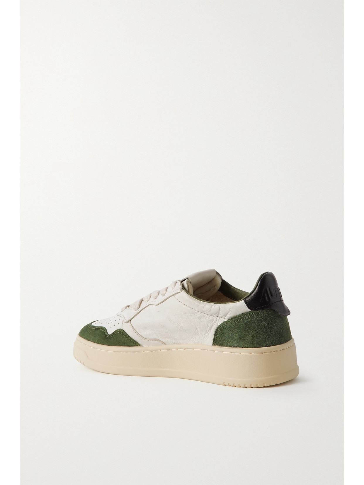 Autry Medalist Low Suede And Leather Sneakers In White