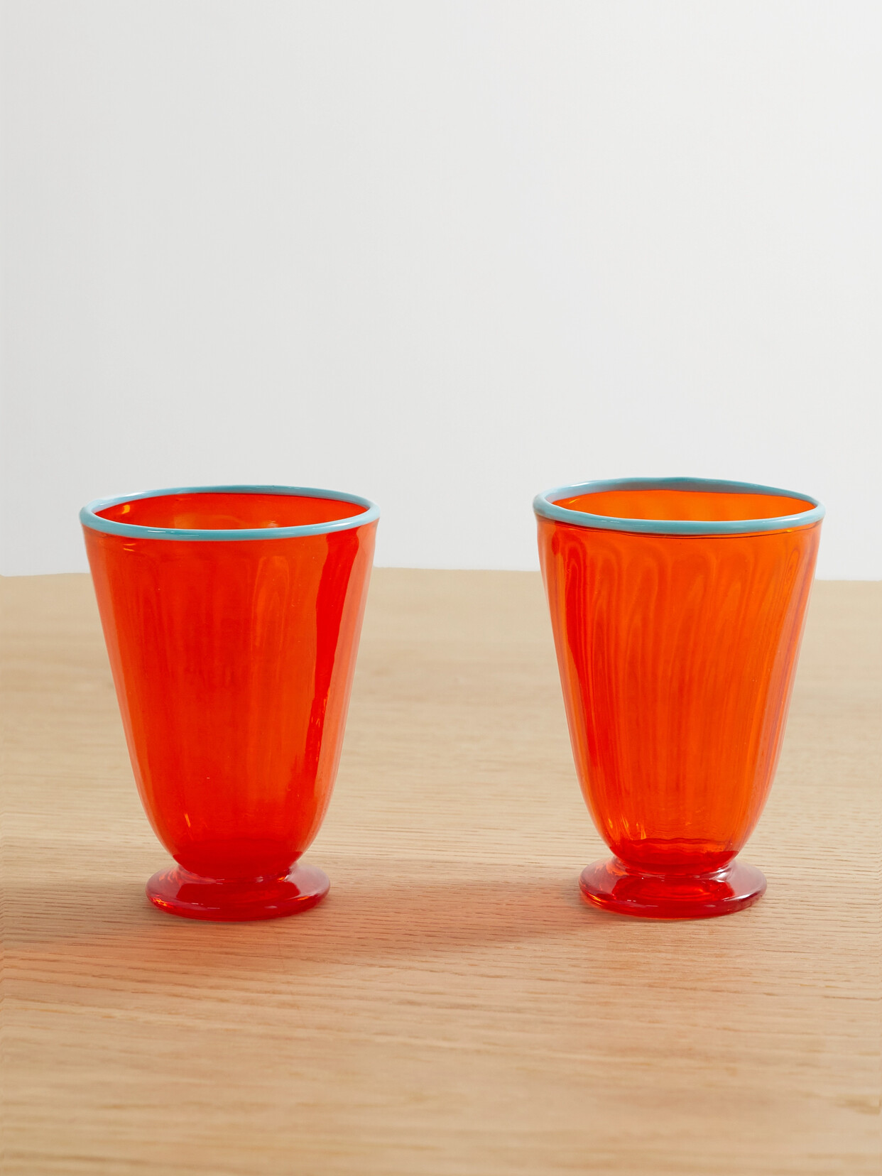 La Doublej Rainbow Glasses Set Of 2 In Orange