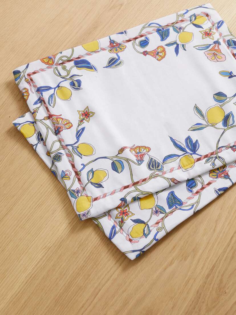 La DoubleJ Set Of Two Printed Linen Placemats