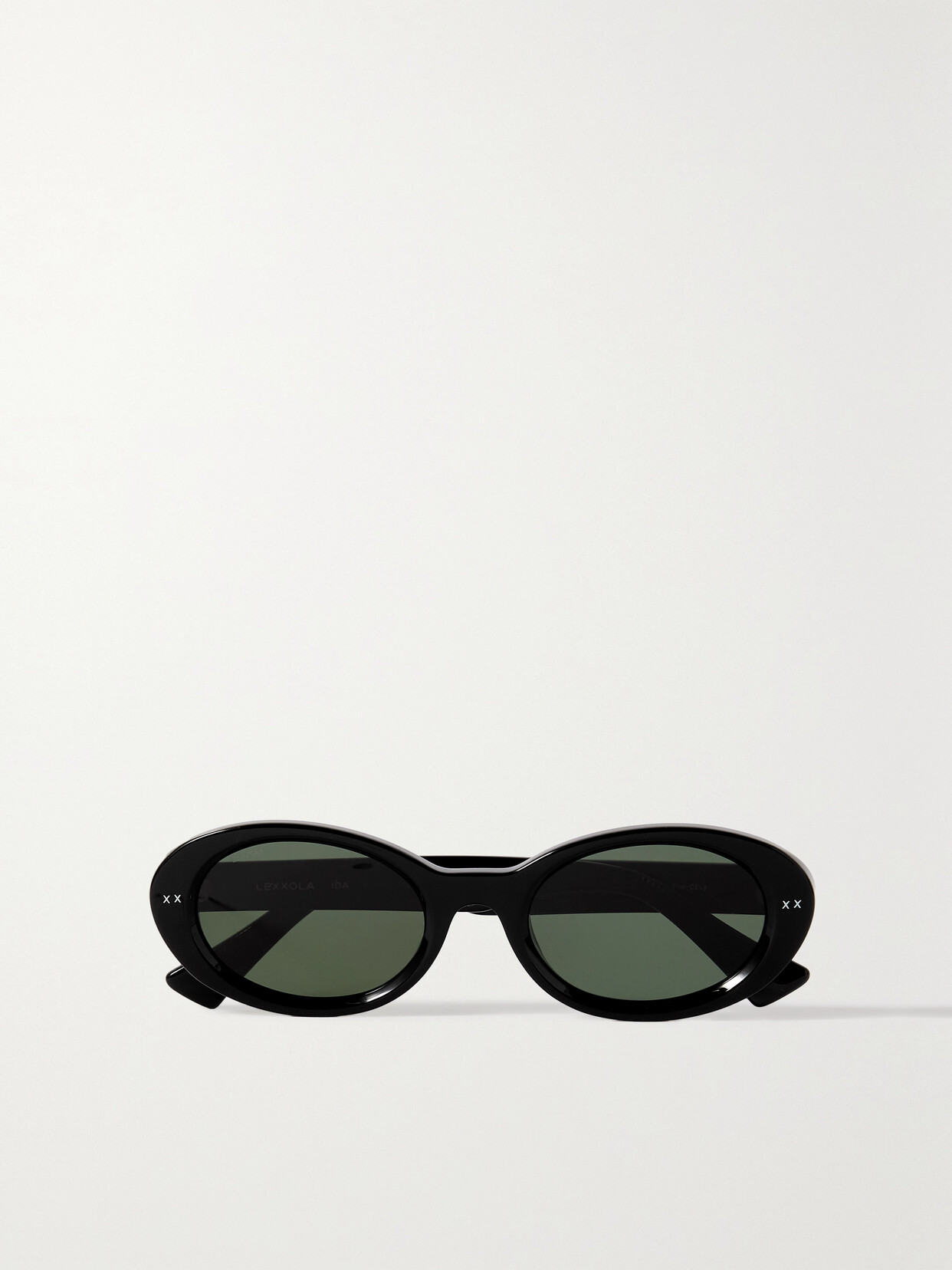 Lexxola - Ida Oval-frame Acetate Sunglasses - Black