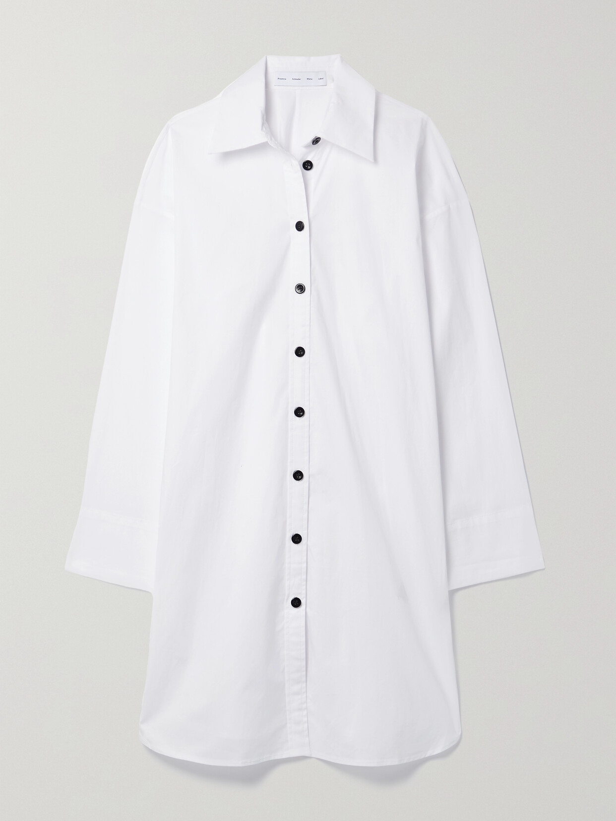 Proenza Schouler White Label Cutout Cotton-blend Poplin Shirt - Off-white