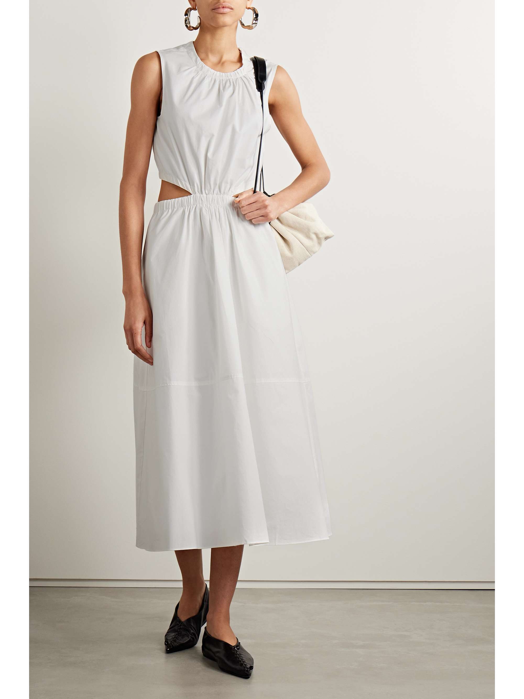 white midi dress