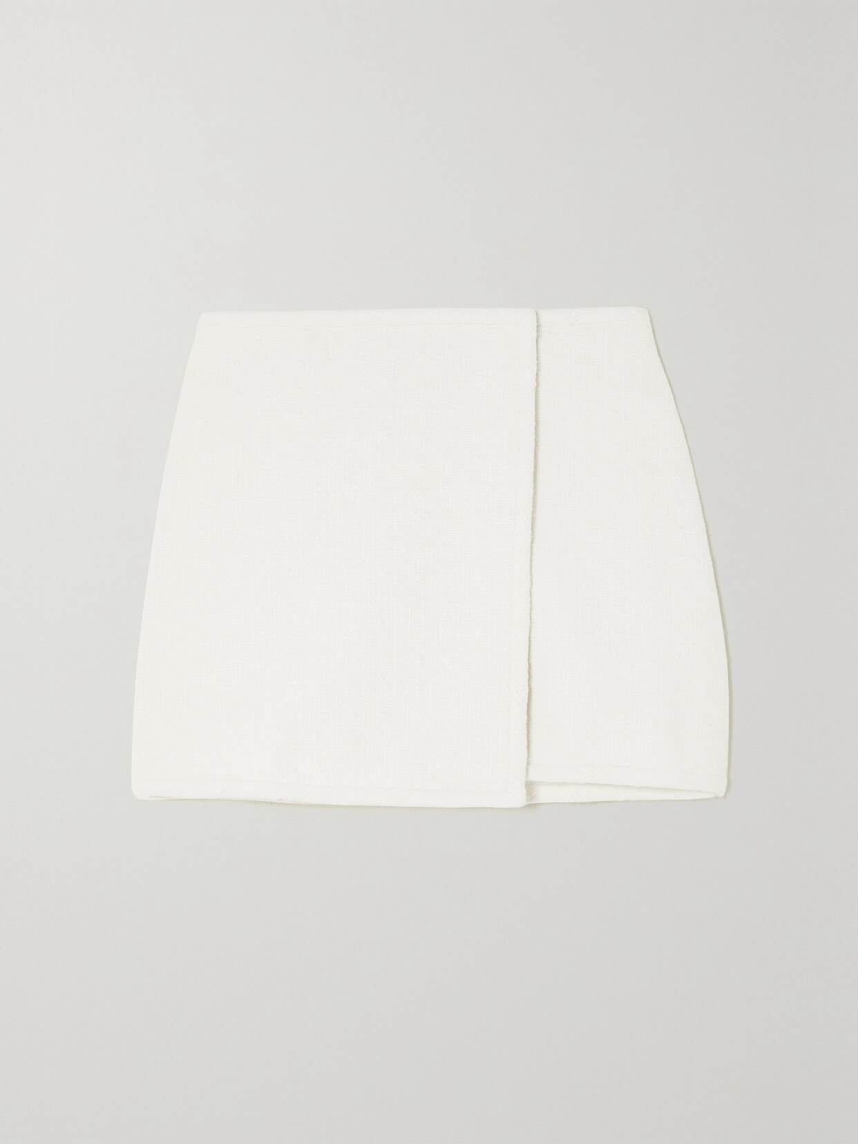 Proenza Schouler White Label Cotton-tweed Mini Wrap Skirt - Off-white