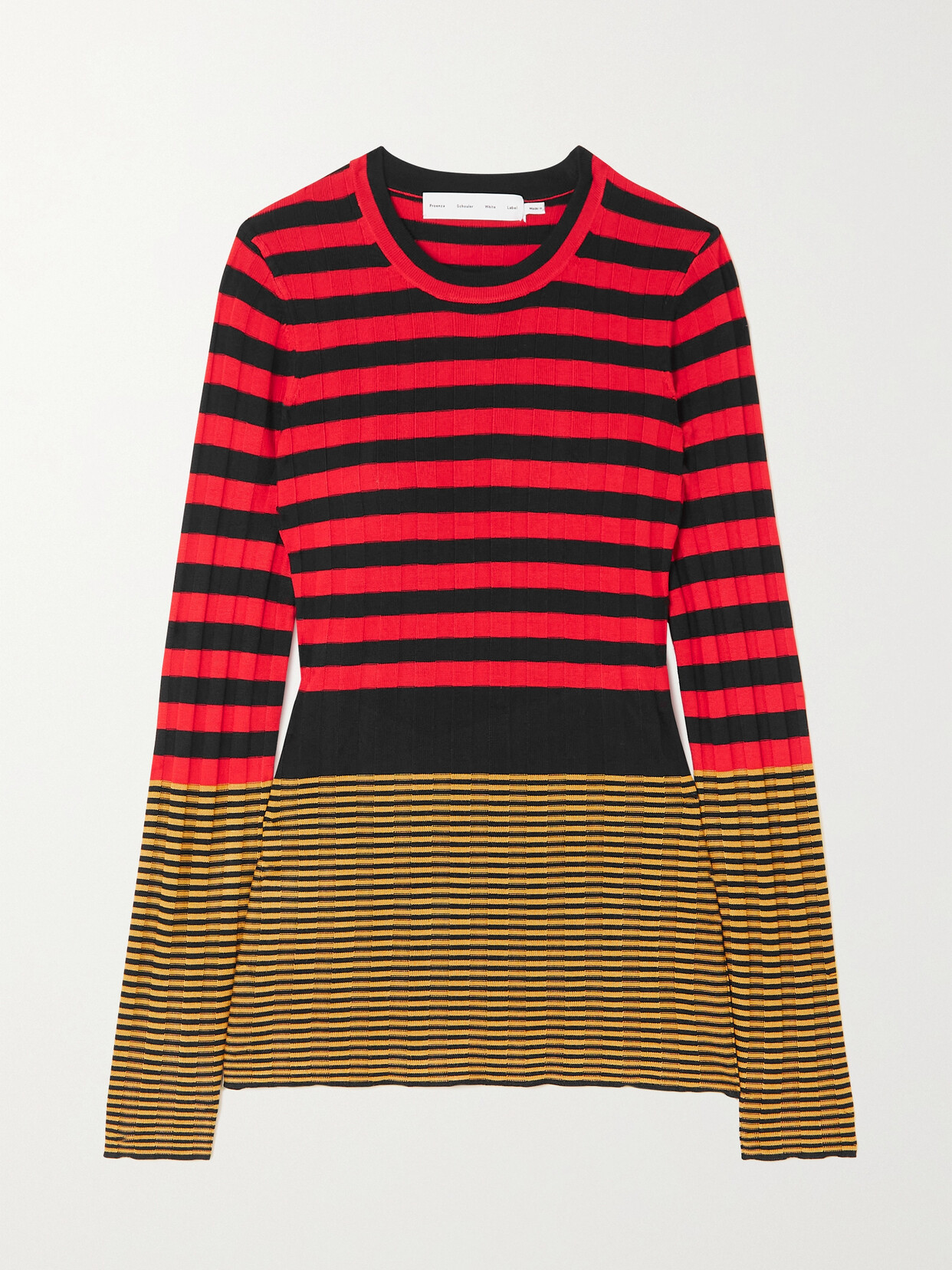 Proenza Schouler White Label Striped Ribbed-knit Sweater - Red