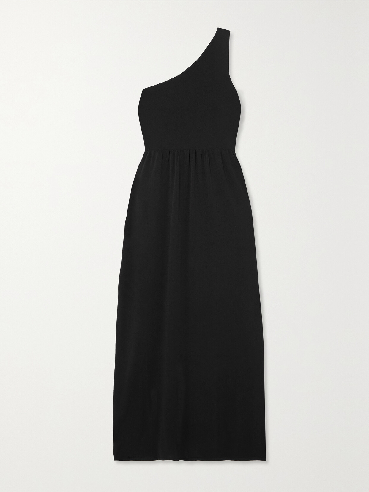 Matteau + Net Sustain One-shoulder Stretch-knit Maxi Dress - Black