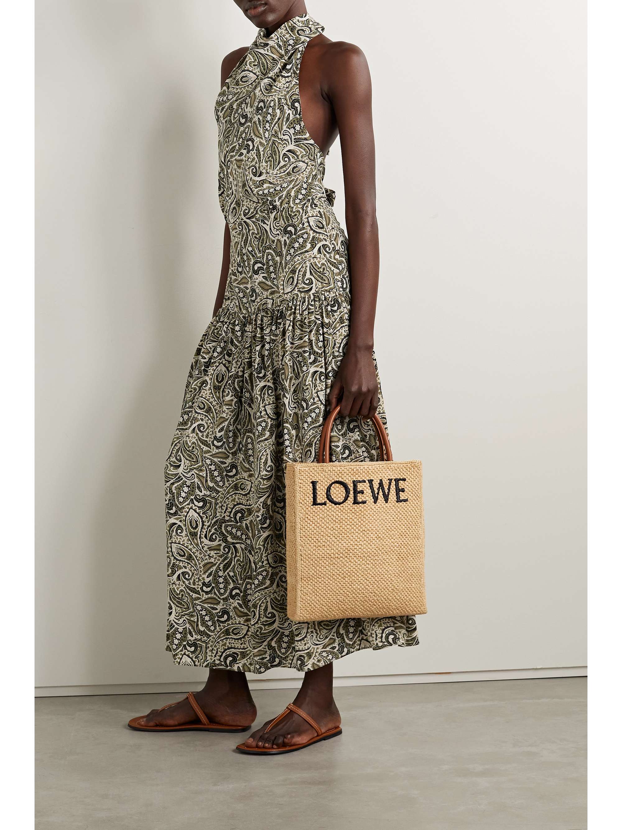 MATTEAU Paisley-print silk crepe de chine halterneck maxi dress
