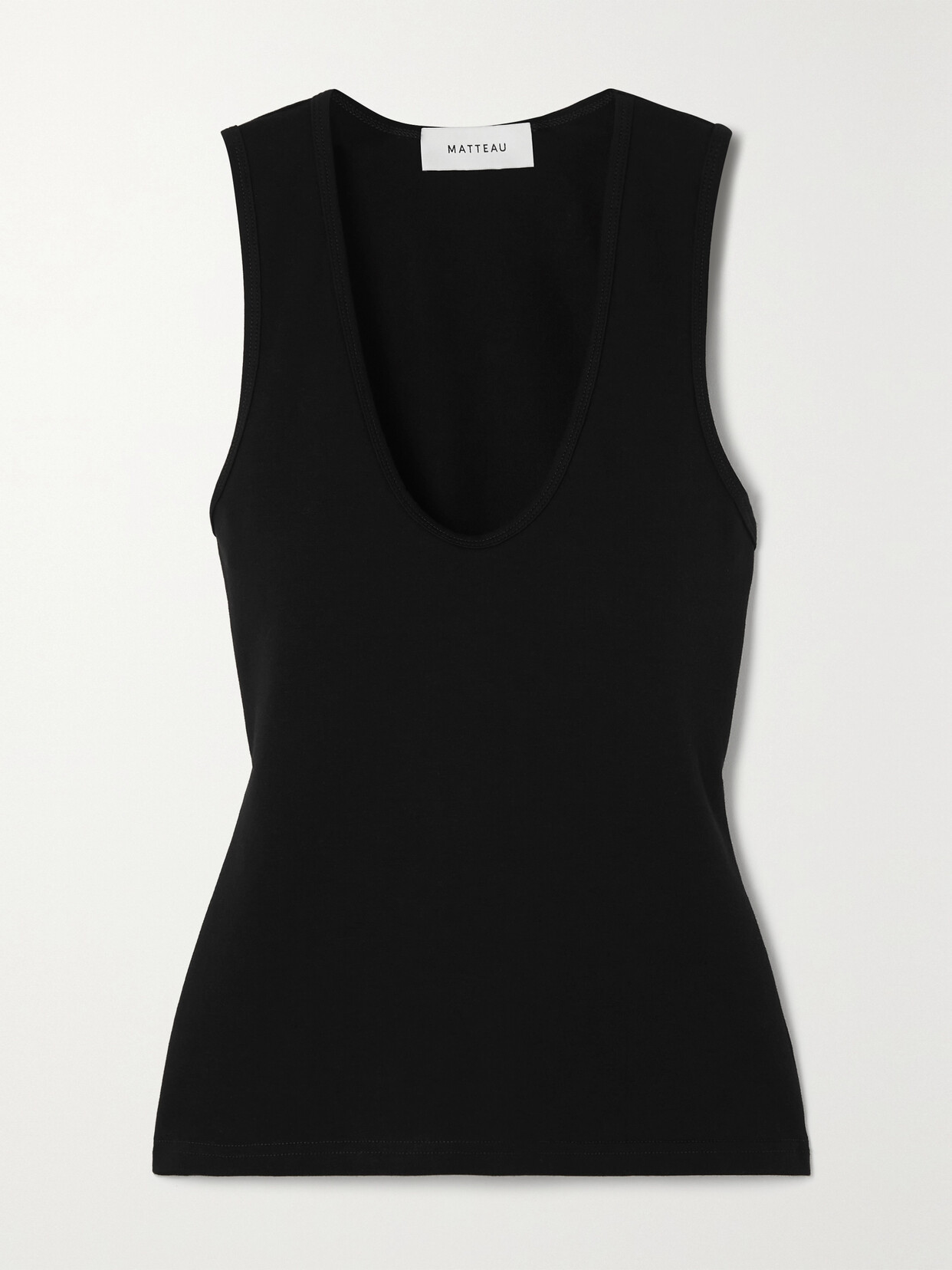 Matteau + Net Sustain Organic Cotton-blend Jersey Tank In Black