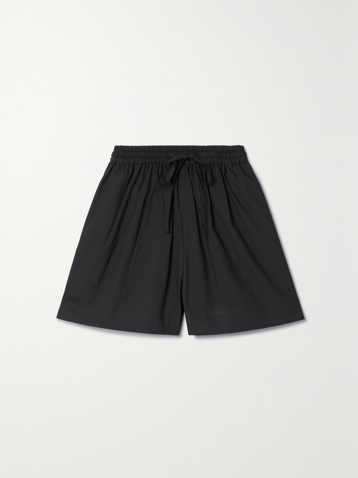 Matteau + Net Sustain Organic Cotton-poplin Shorts - Black