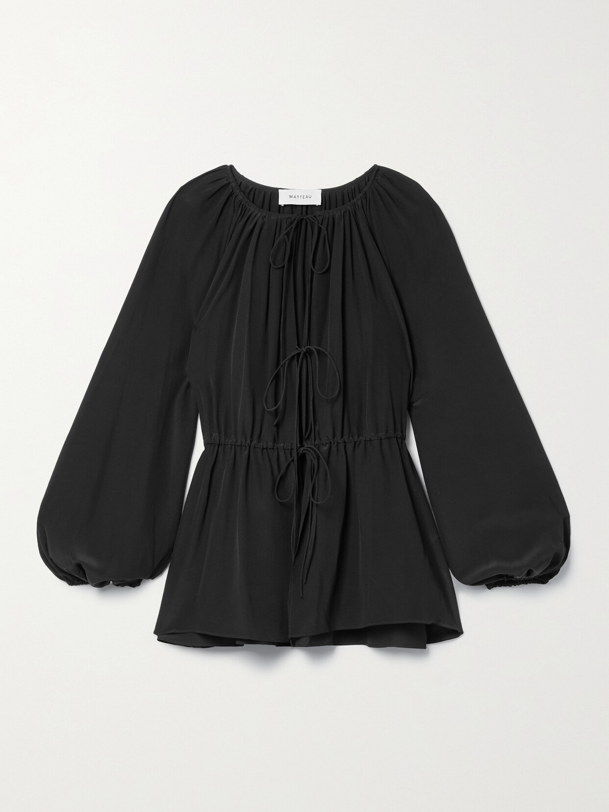 Matteau + Net Sustain Organic Silk Blouse - Black