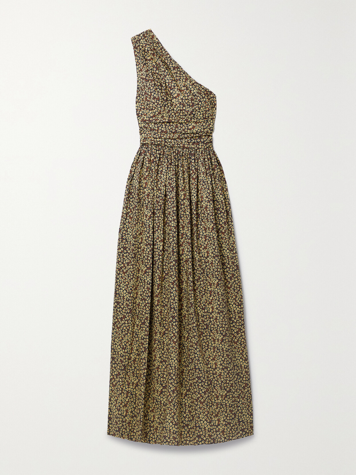 Matteau + Net Sustain One-shoulder Floral-print Organic Cotton-poplin Maxi Dress
