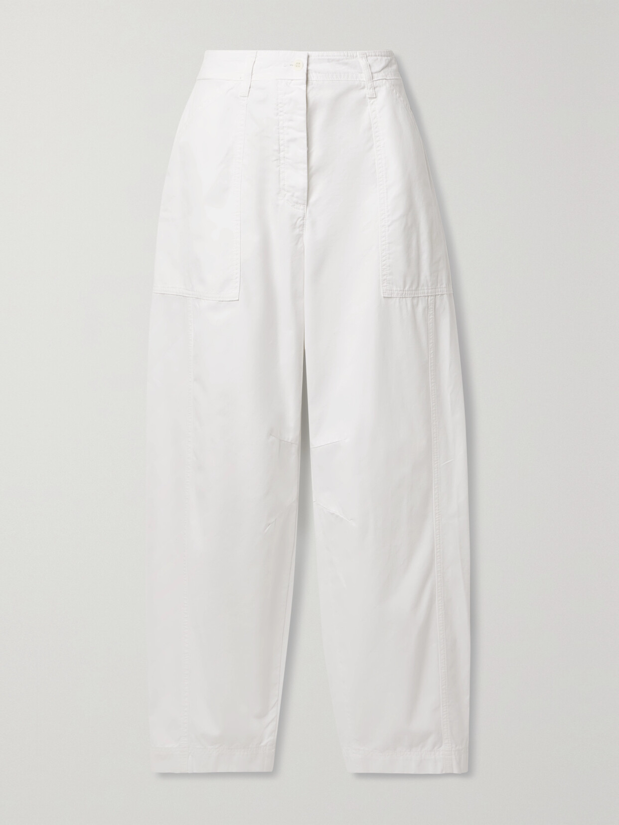Matteau Cotton-twill Straight-leg Cargo Pants In White