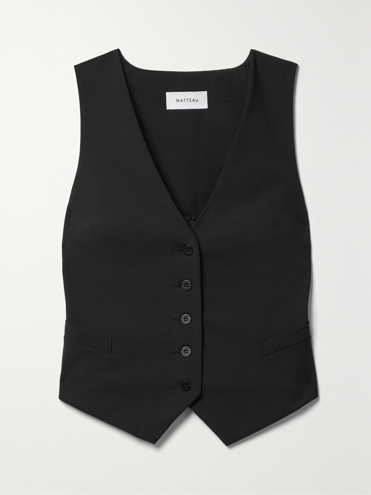 Matteau - + Net Sustain Wool-blend Vest - Black