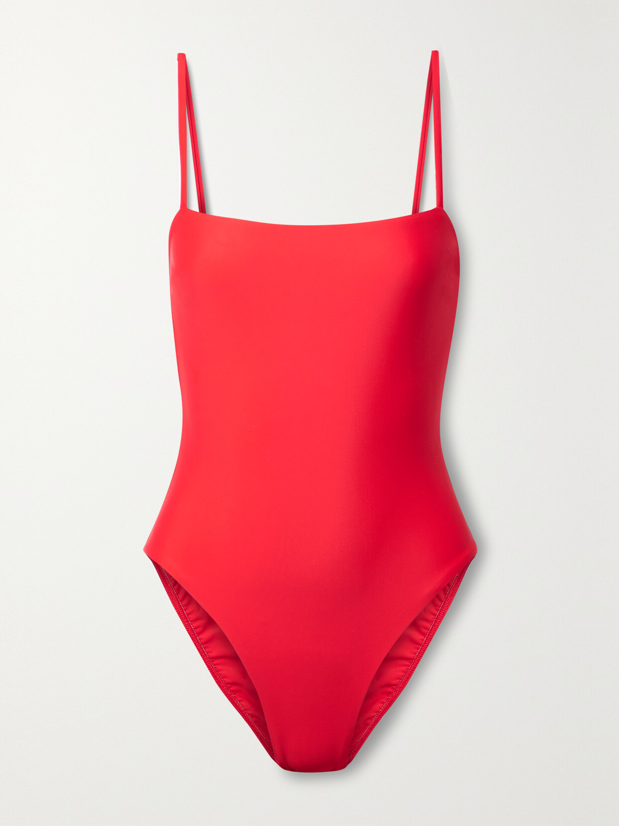 Matteau - Petite Square Stretch Recycled-seersucker Swimsuit - Red