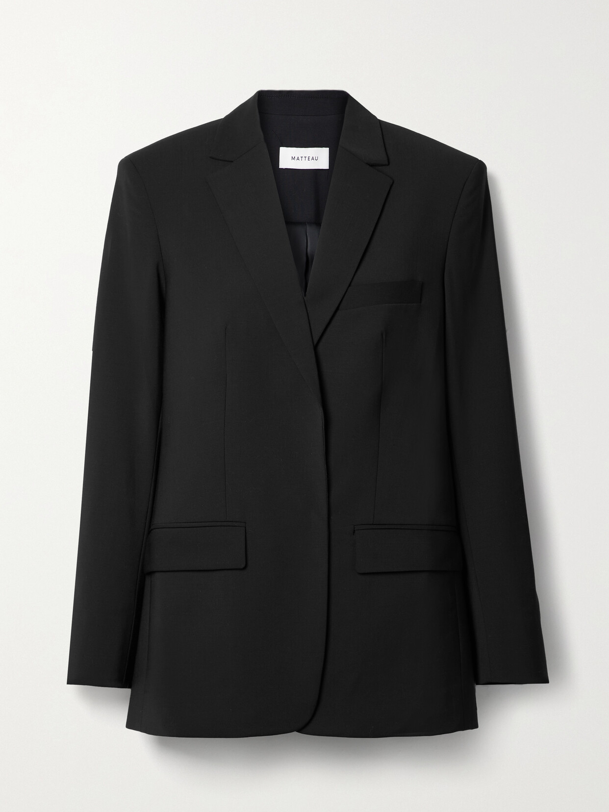 Matteau - + Net Sustain Wool-blend Blazer - Black