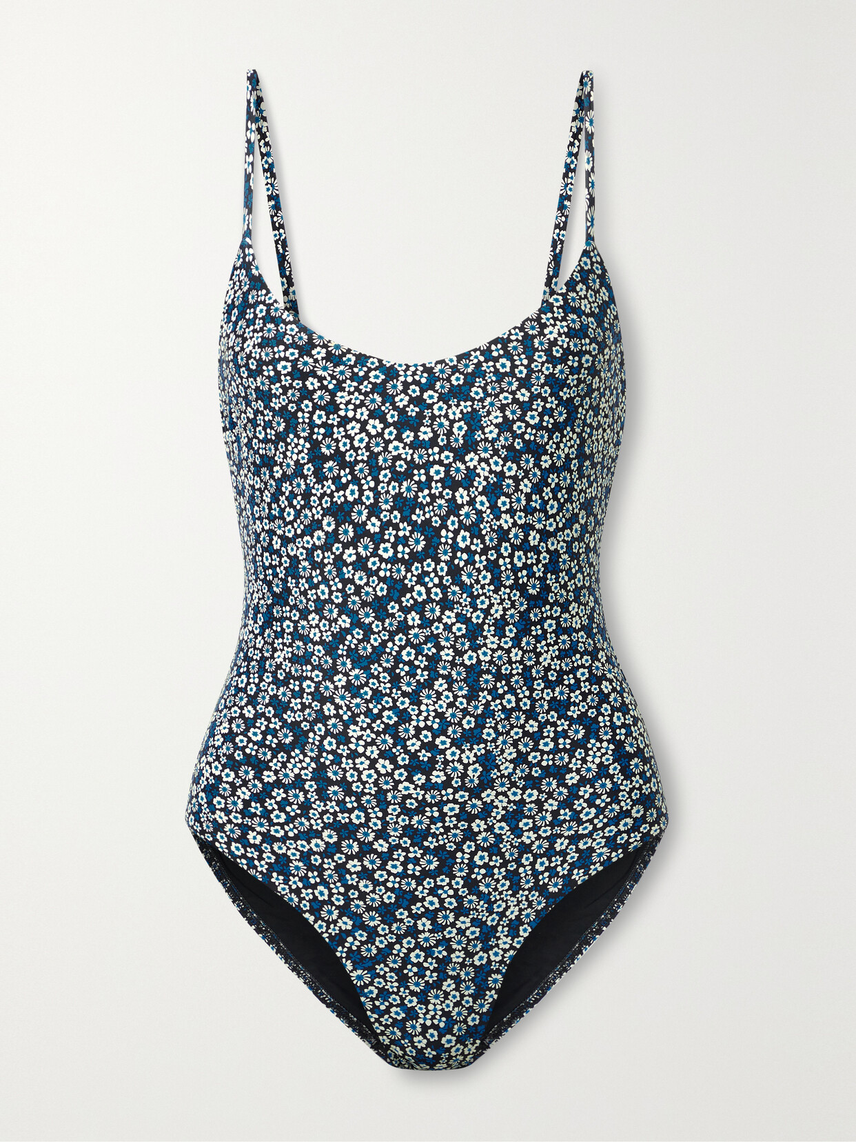 Matteau - + Net Sustain The Scoop Floral-print Recycled Swimsuit - Blue