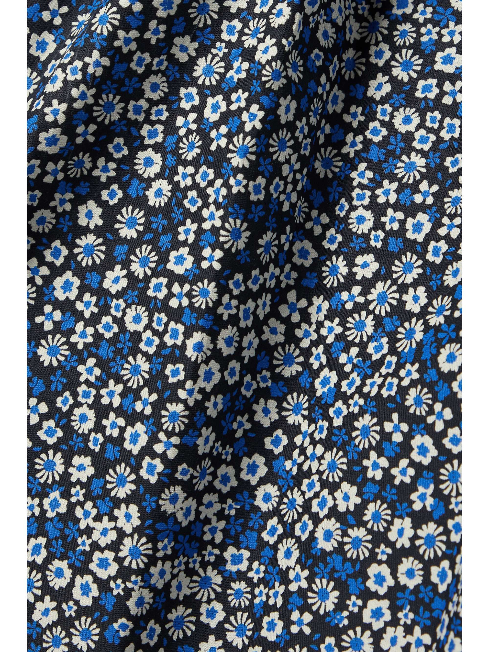 MATTEAU Cutout ruched floral-print organic cotton-poplin halterneck mini dress
