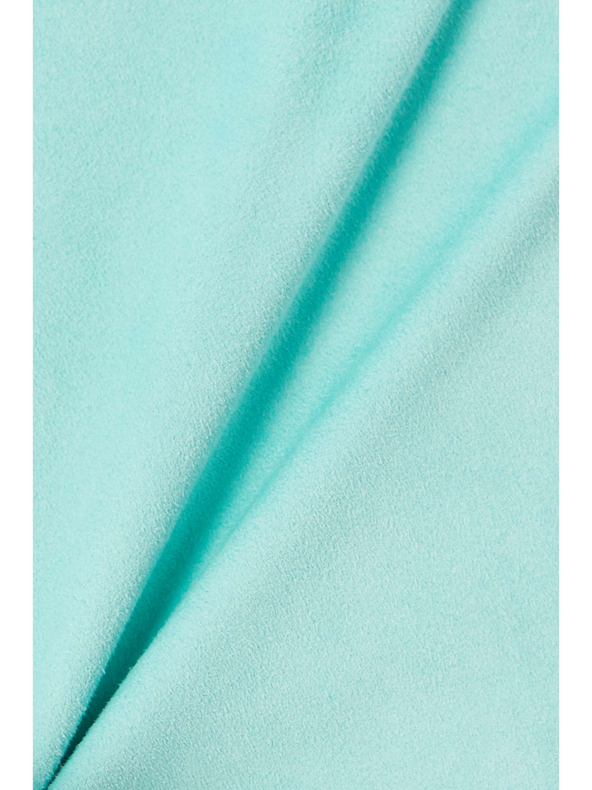 BOTTEGA VENETA Layered draped embellished suede dress