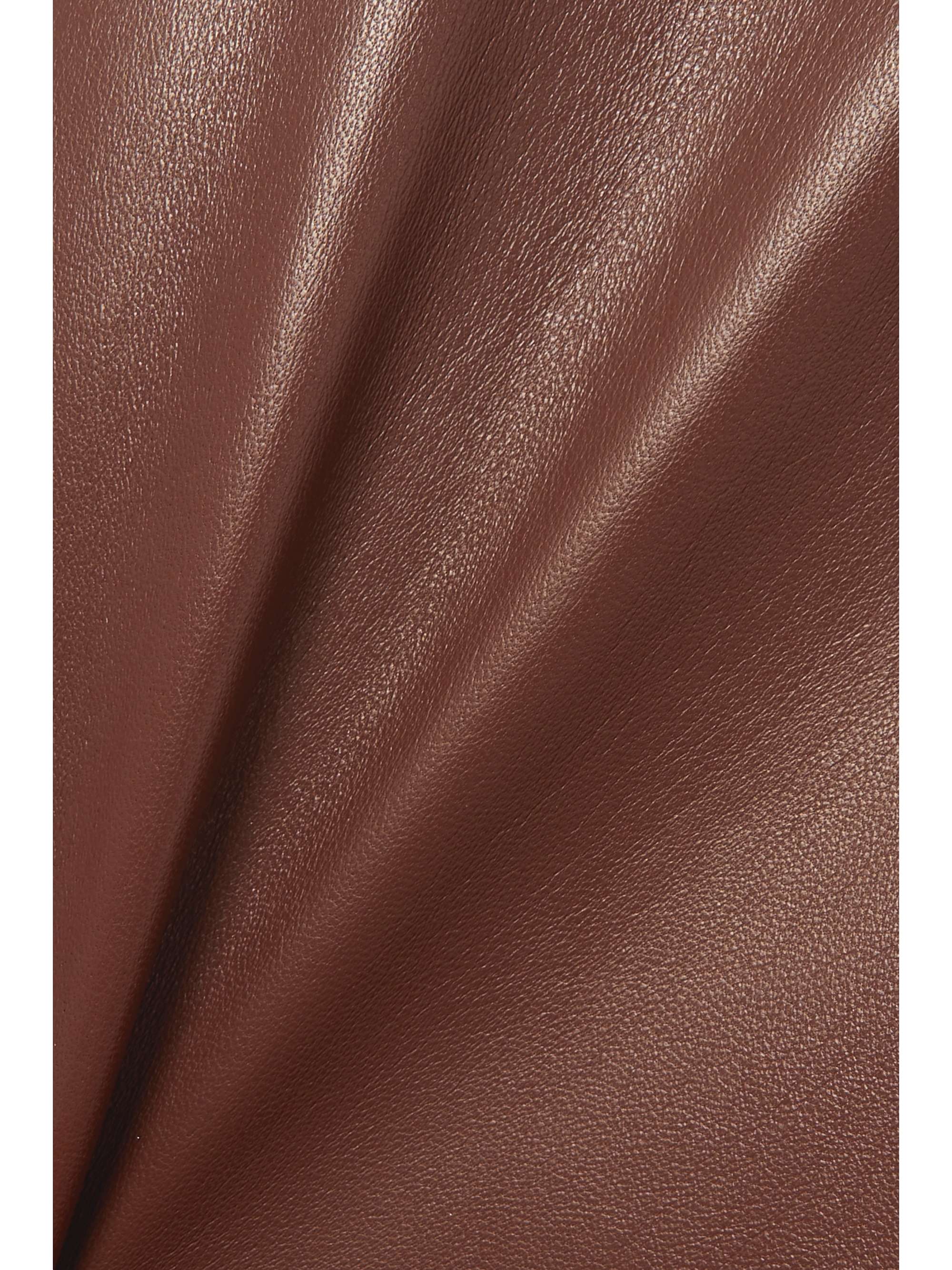 BOTTEGA VENETA Asymmetric draped leather midi dress