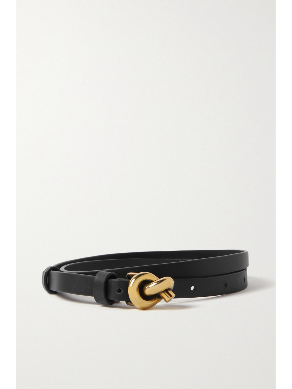 Bottega Veneta Leather Belt In Black