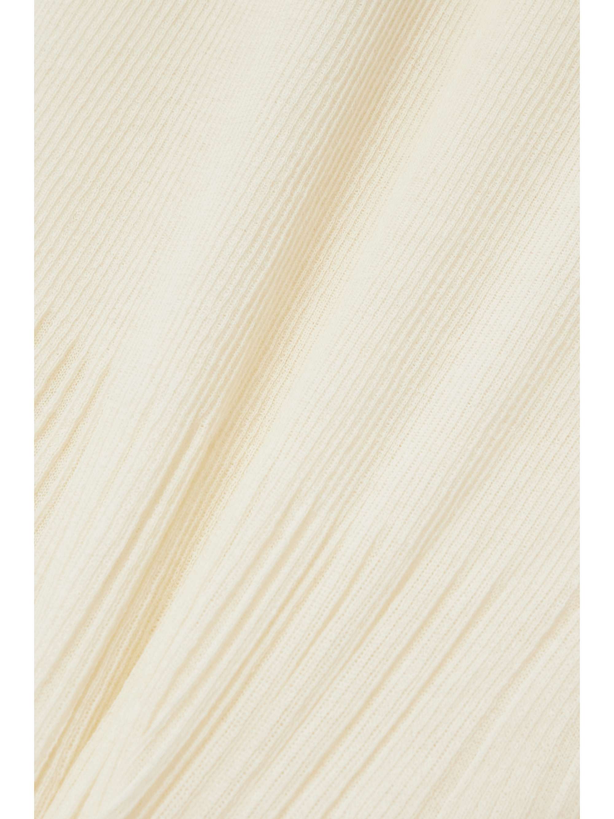 BOTTEGA VENETA Ribbed pleated cotton-blend midi skirt