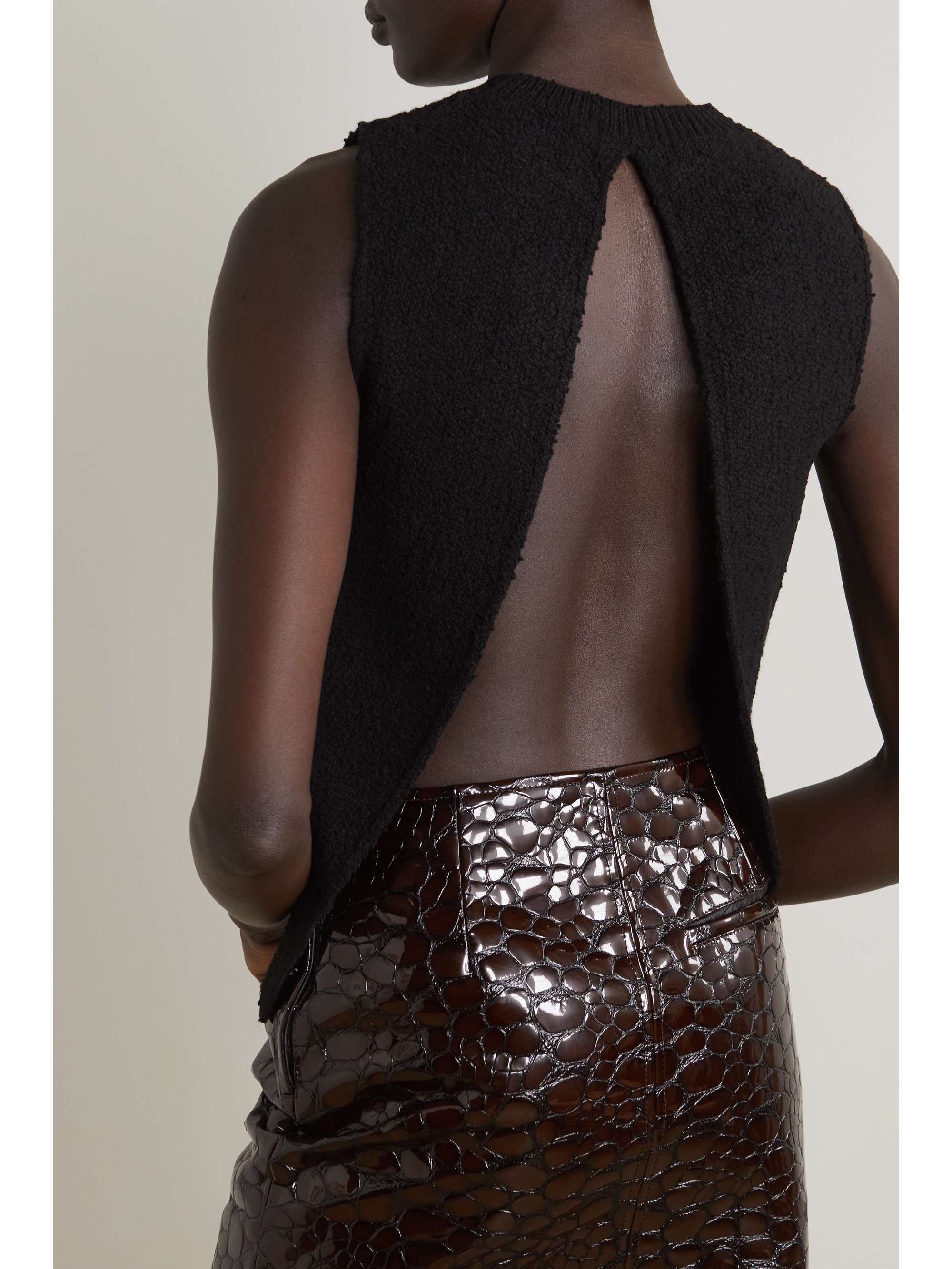 BOTTEGA VENETA Open-back bouclé sweater