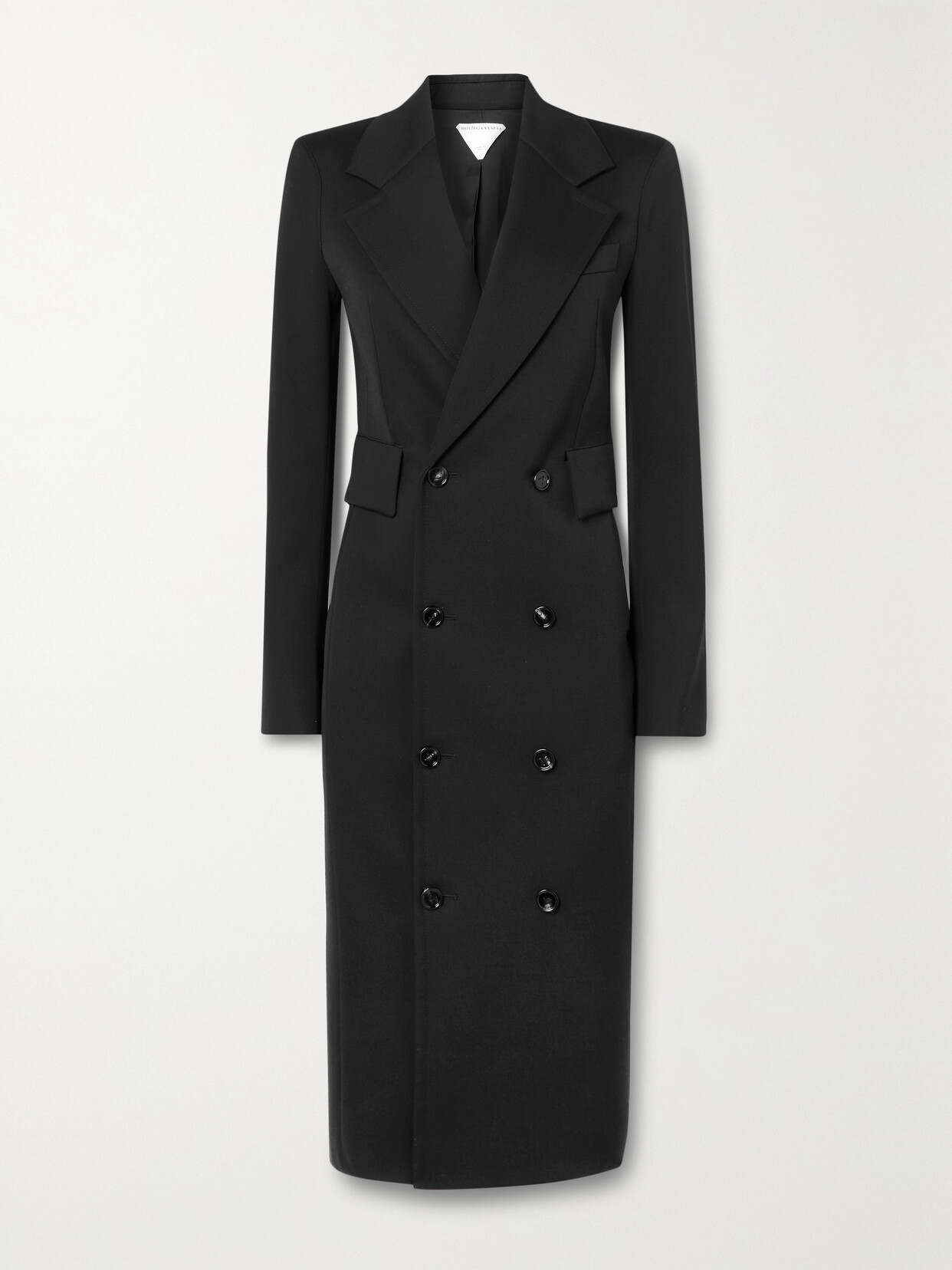 Bottega Veneta Double-breasted Wool-blend Coat - Black