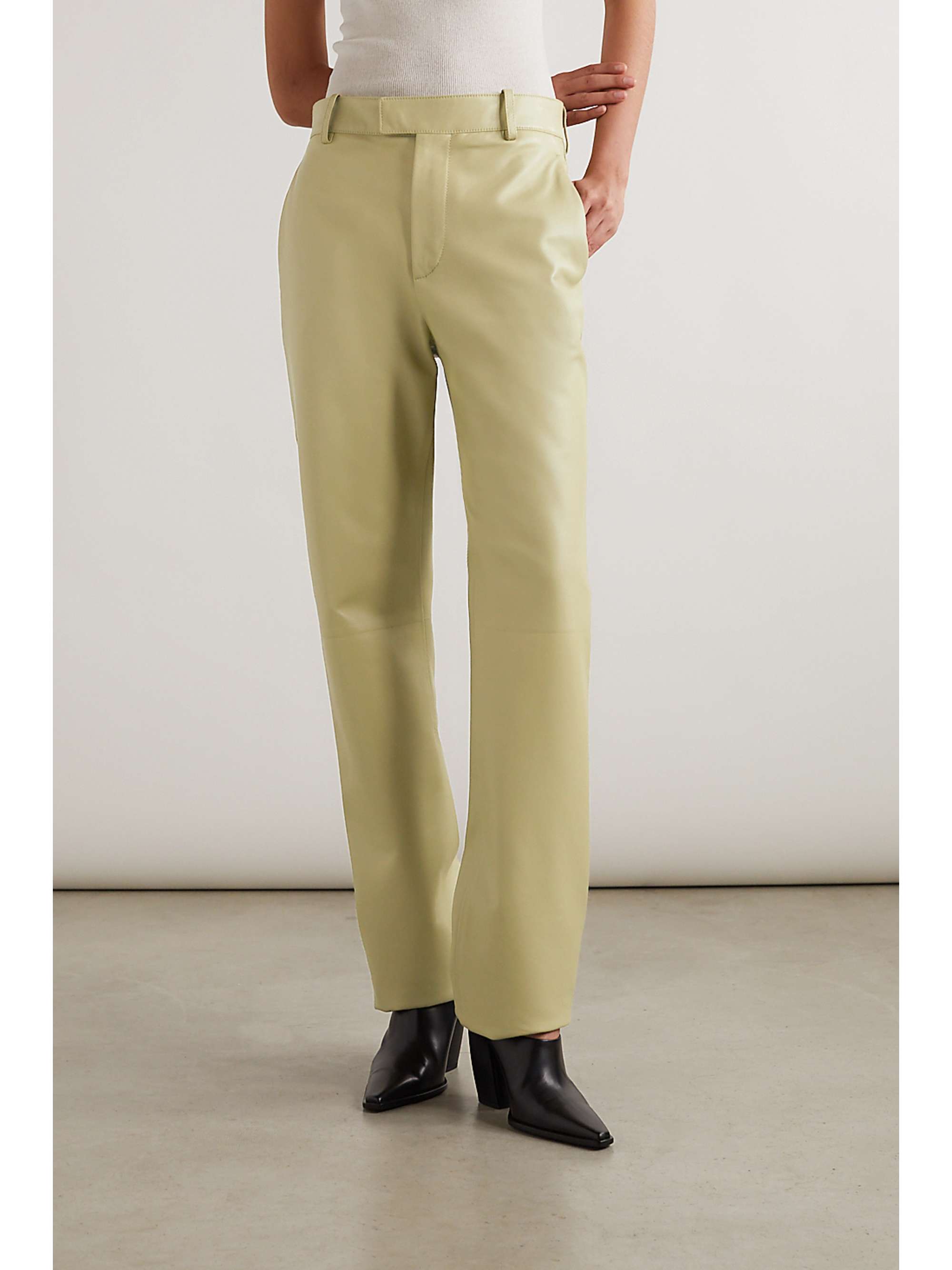 BOTTEGA VENETA Leather straight-leg pants
