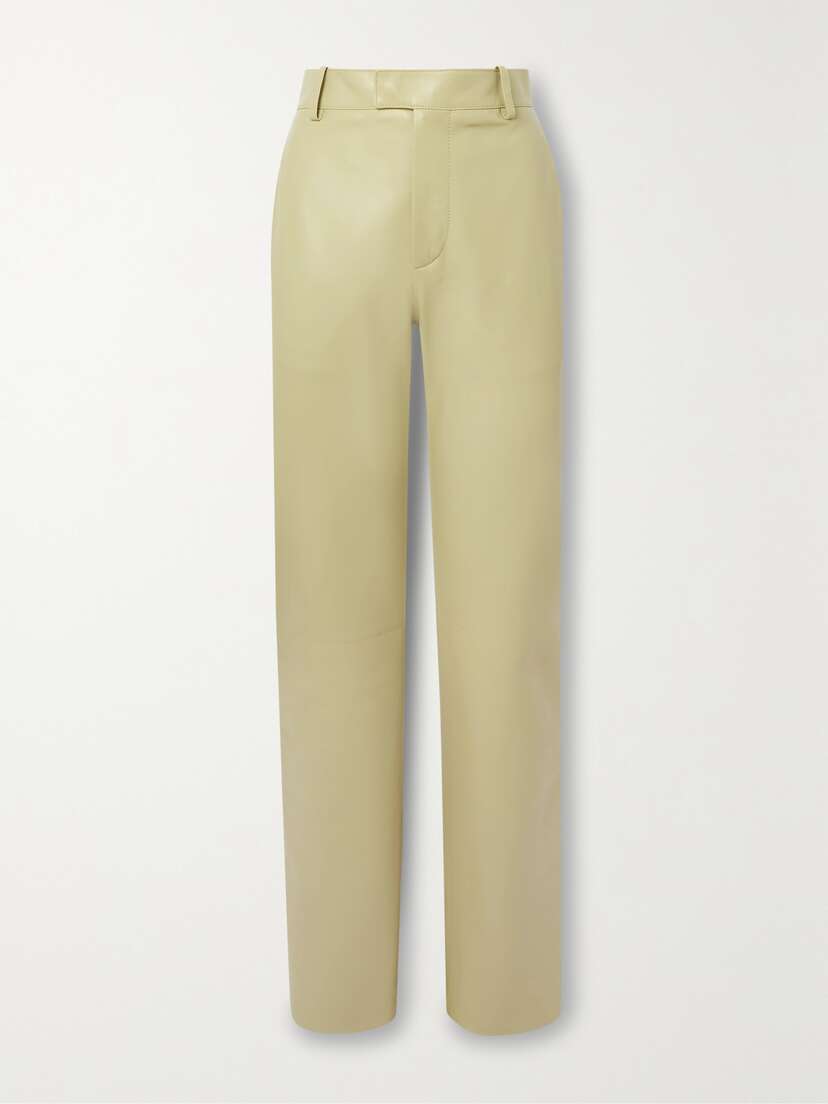 Bottega Veneta Leather Straight-leg Pants