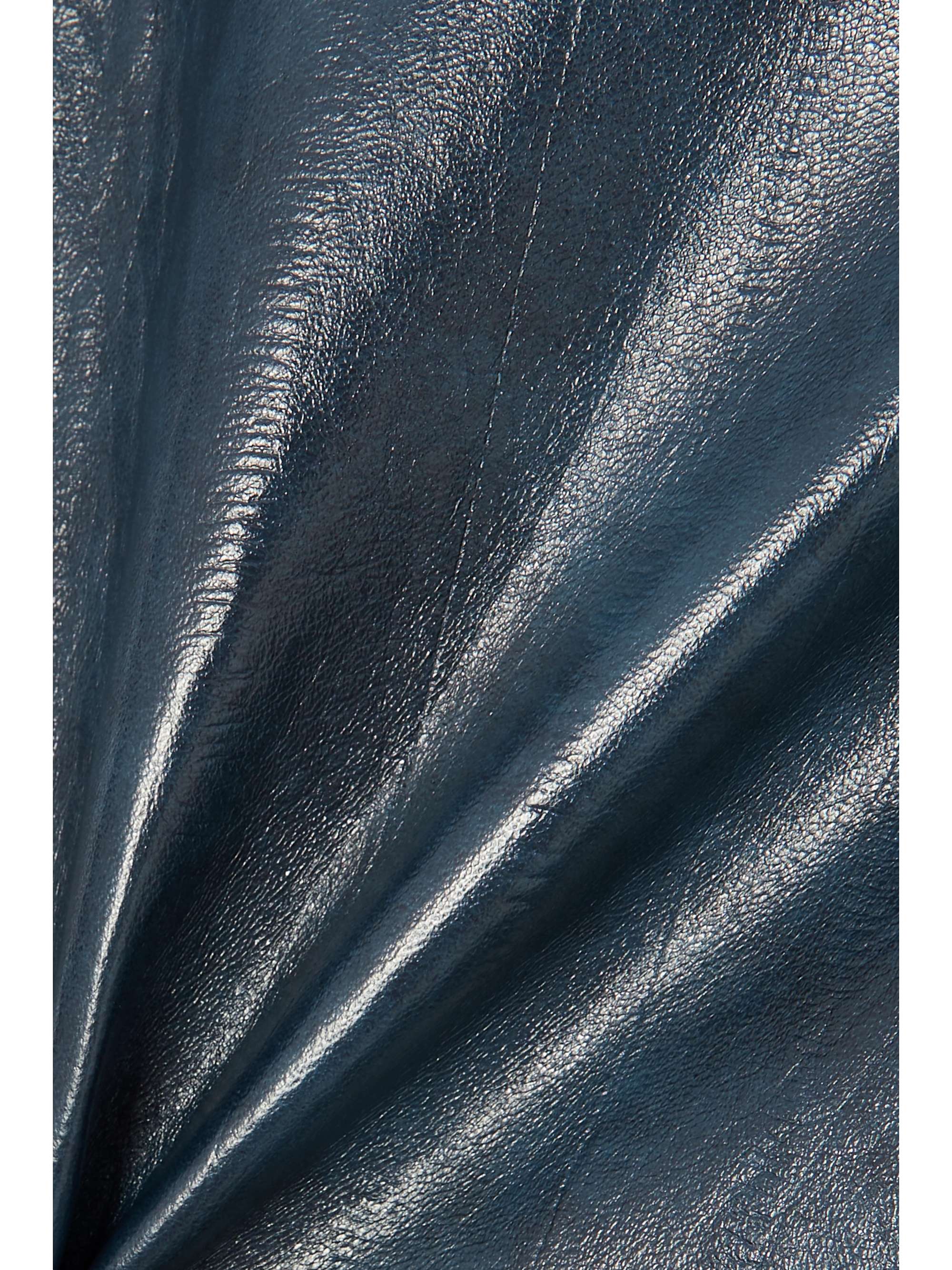 BOTTEGA VENETA Textured-leather wrap skirt