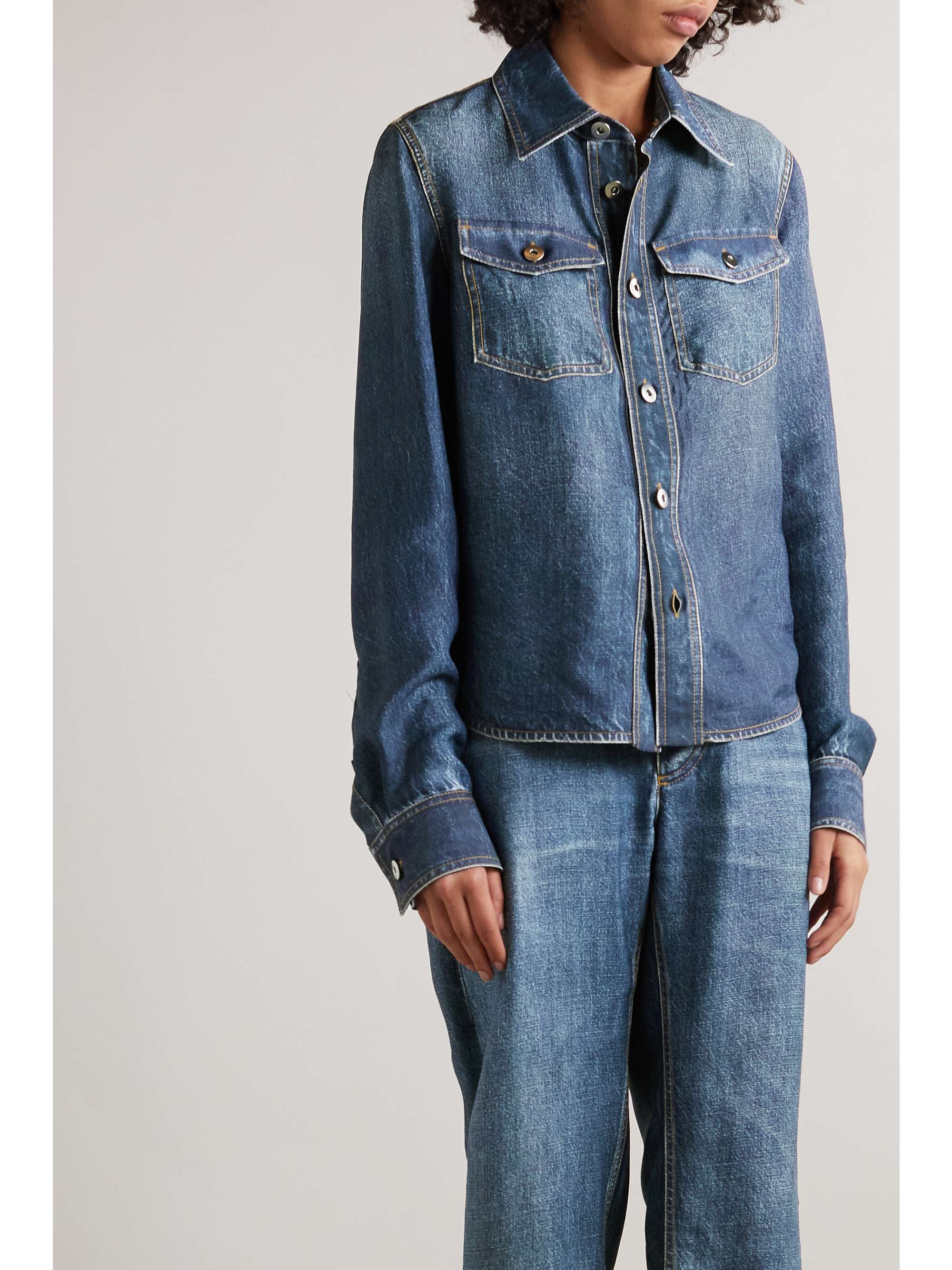 BOTTEGA VENETA Printed satin shirt