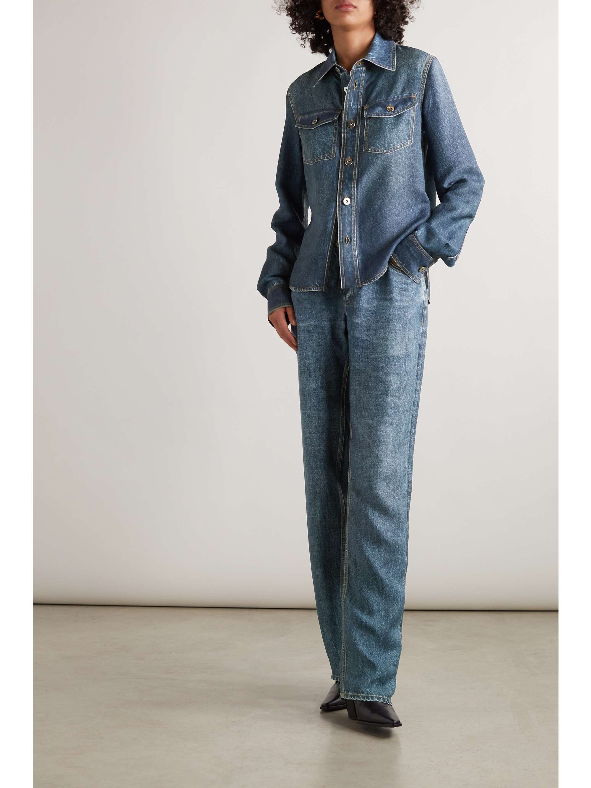 BOTTEGA VENETA Printed satin shirt