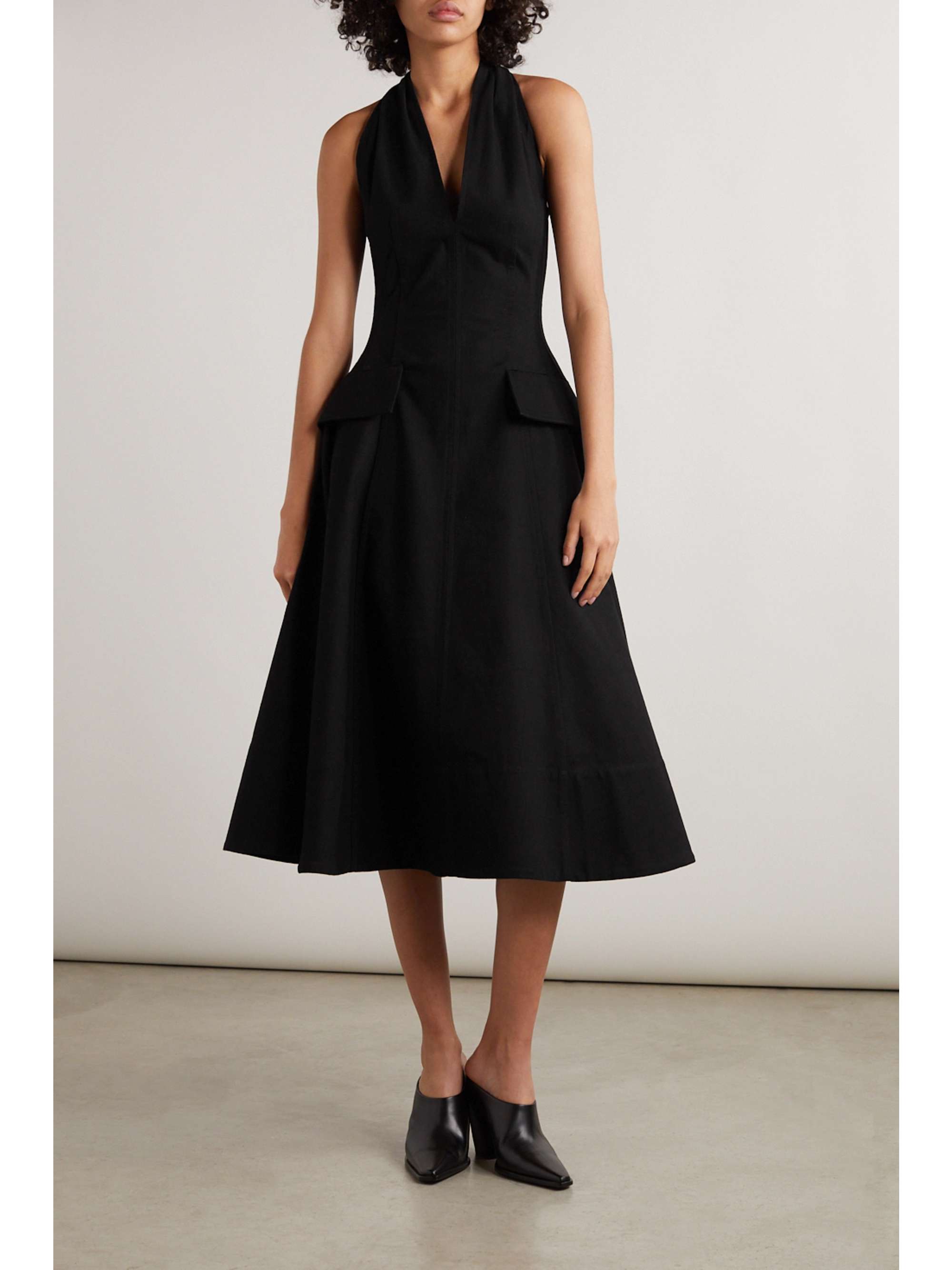 BOTTEGA VENETA Twisted cotton midi dress | NET-A-PORTER