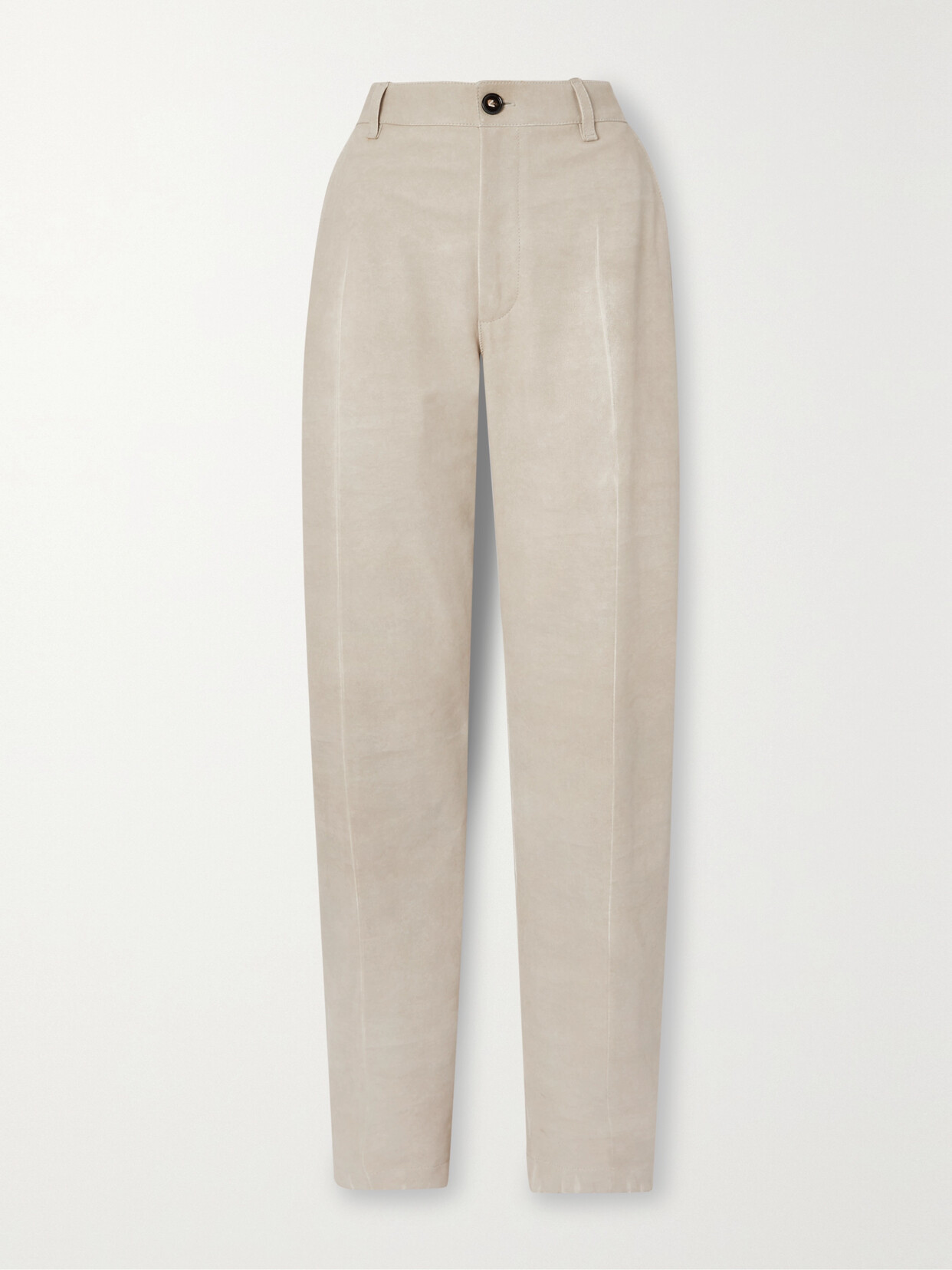 Bottega Veneta Cotton Straight-leg Pants In Neutrals