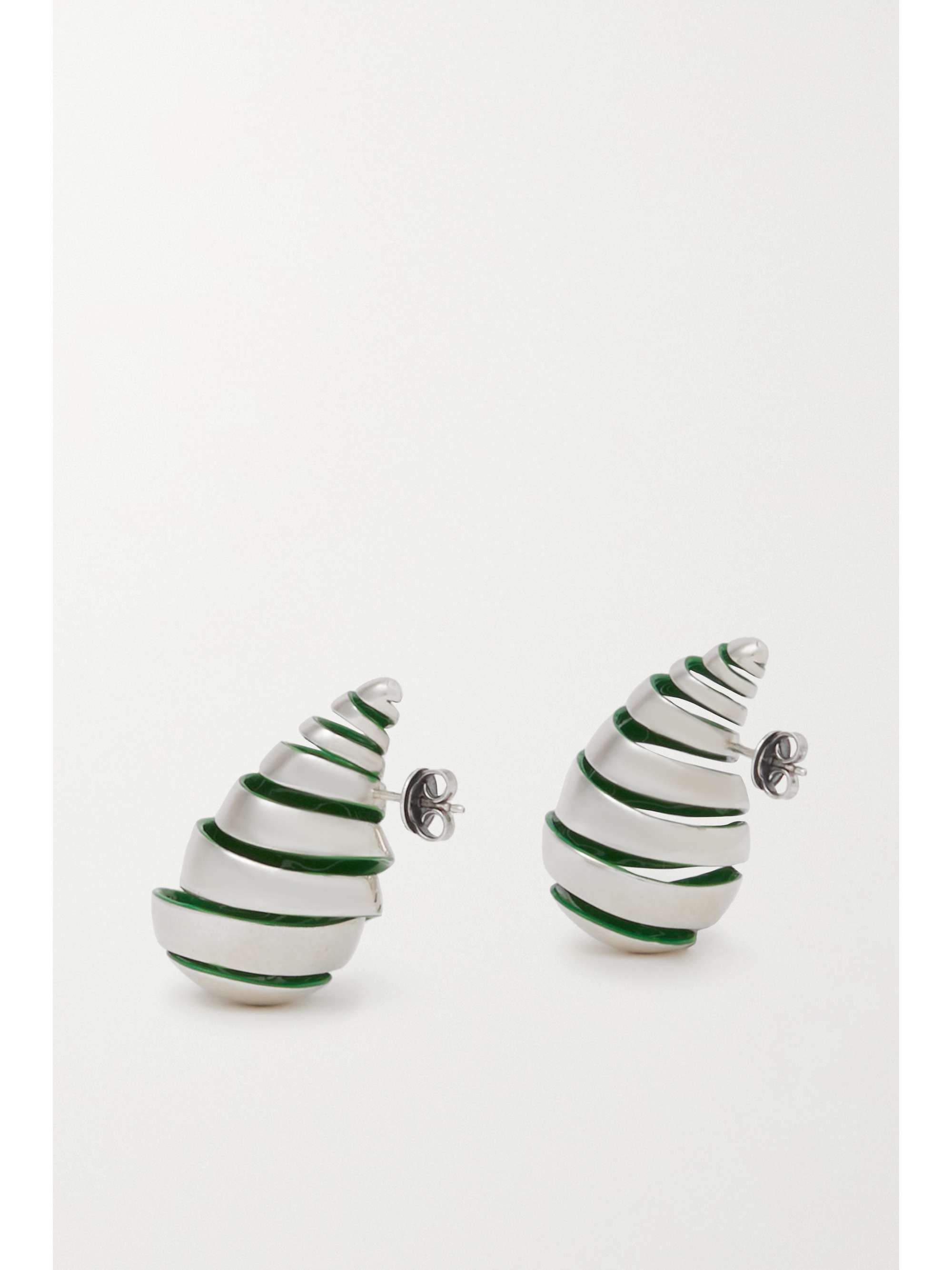 BOTTEGA VENETA Silver and enamel earrings