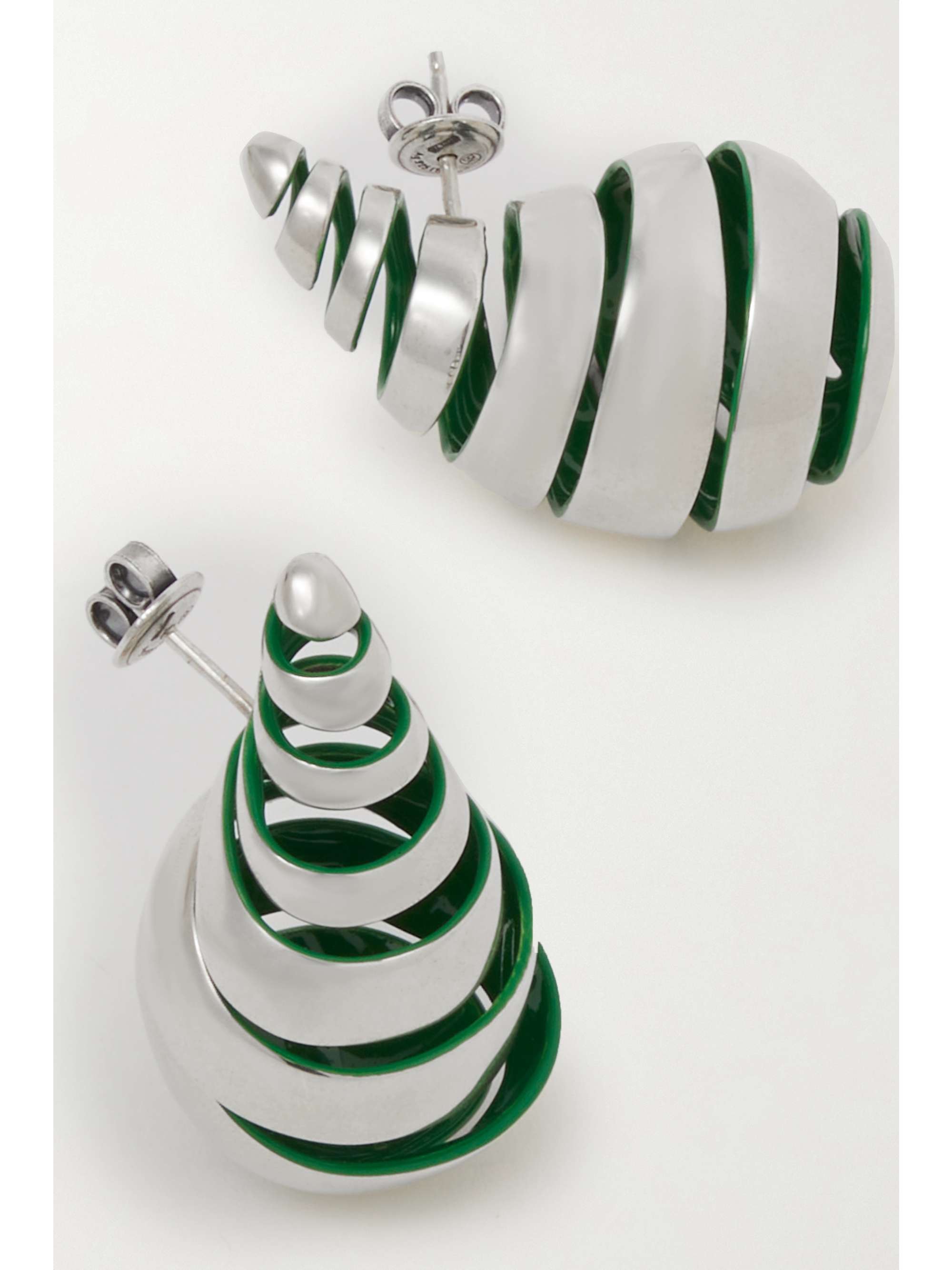 BOTTEGA VENETA Silver and enamel earrings