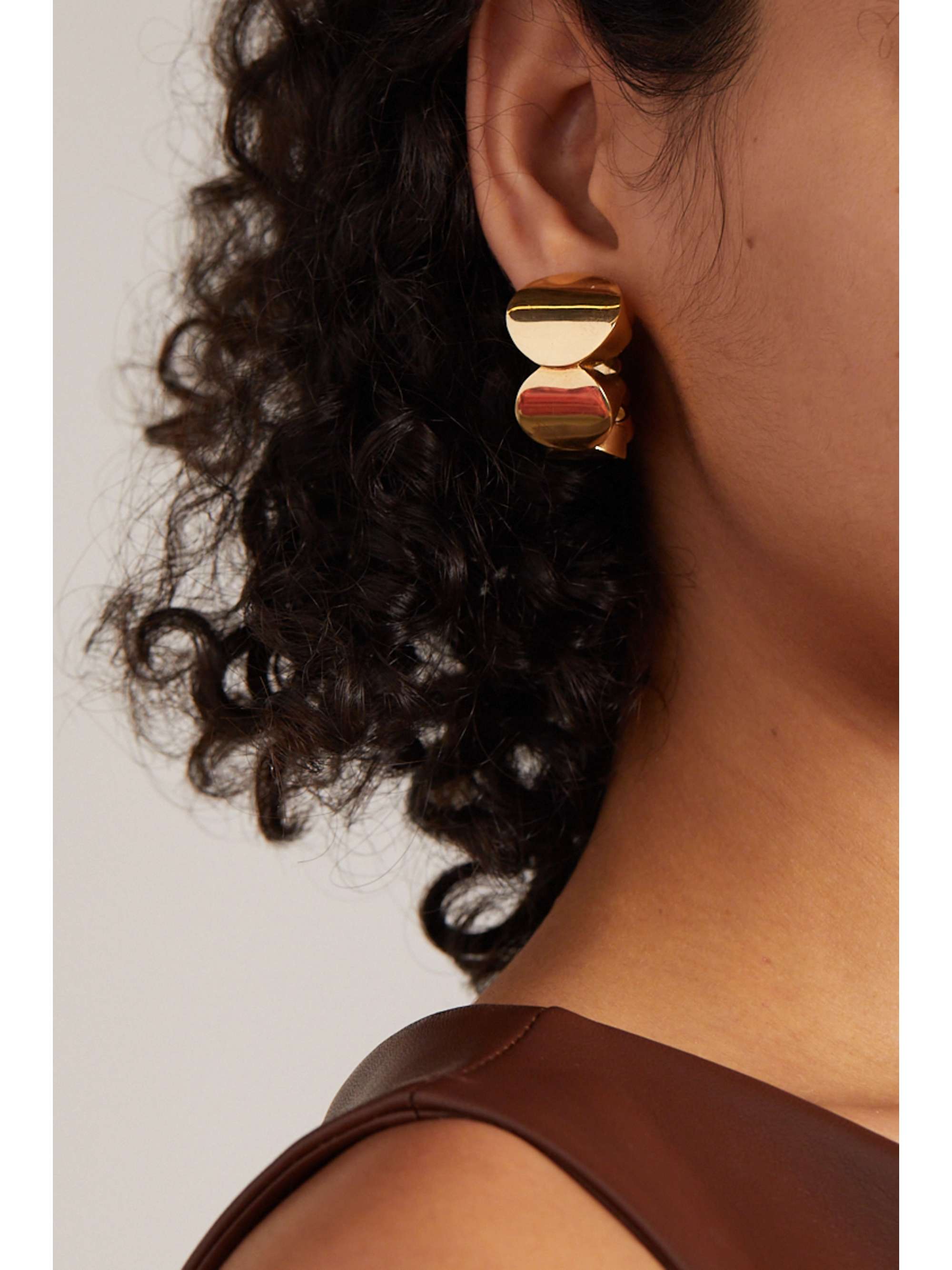 Gold tone earrings