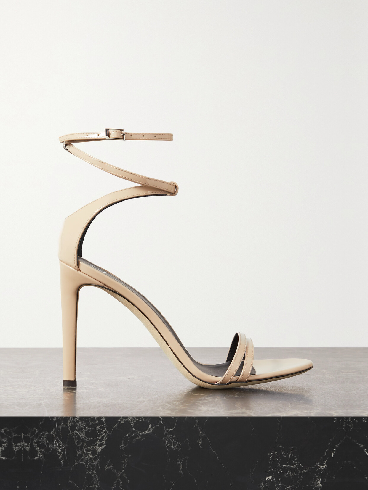 Giuseppe Zanotti Patent-leather Sandals In Neutrals