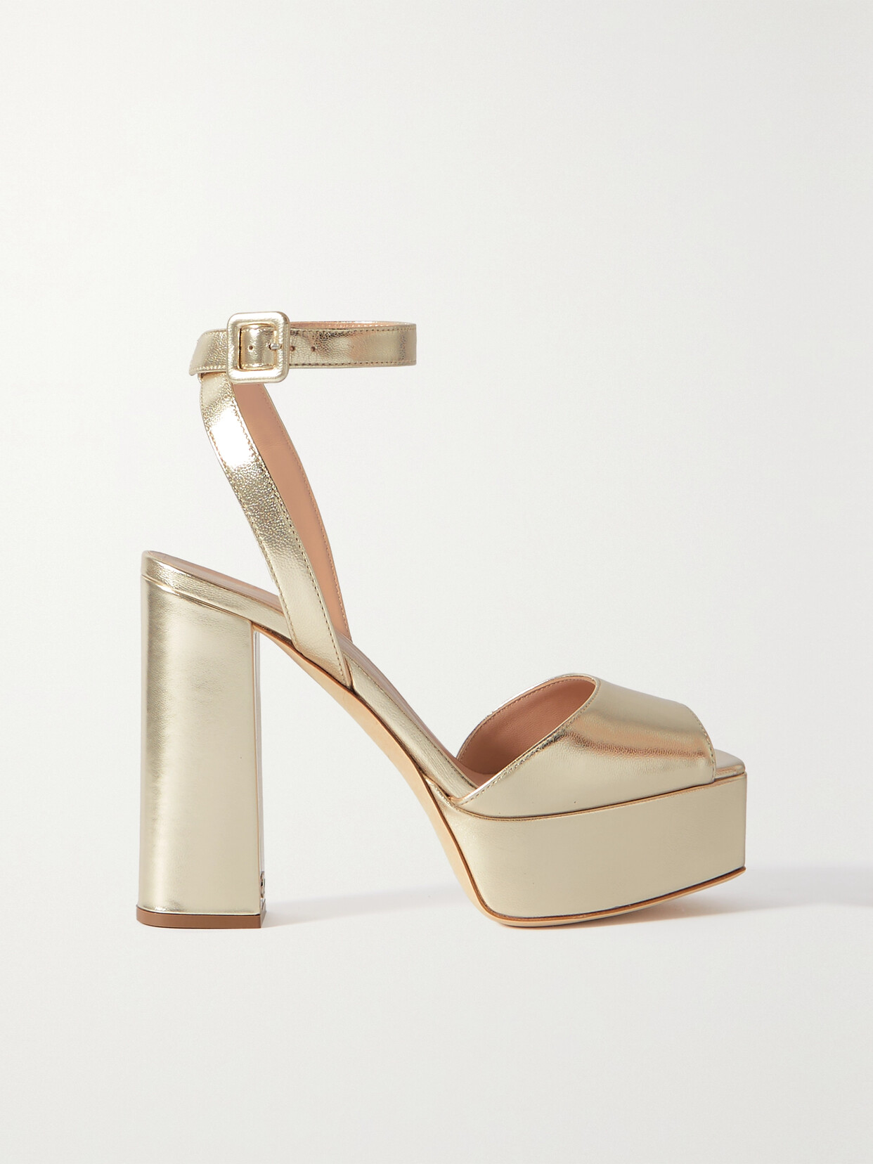 Giuseppe Zanotti - Blasvegas Metallic Leather Platform Sandals - Gold