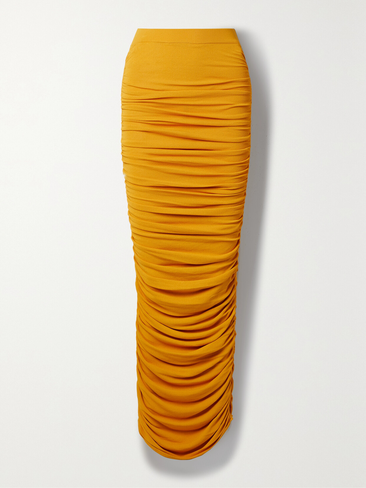 Altuzarra Chukwu Ruched Knitted Maxi Skirt - Yellow