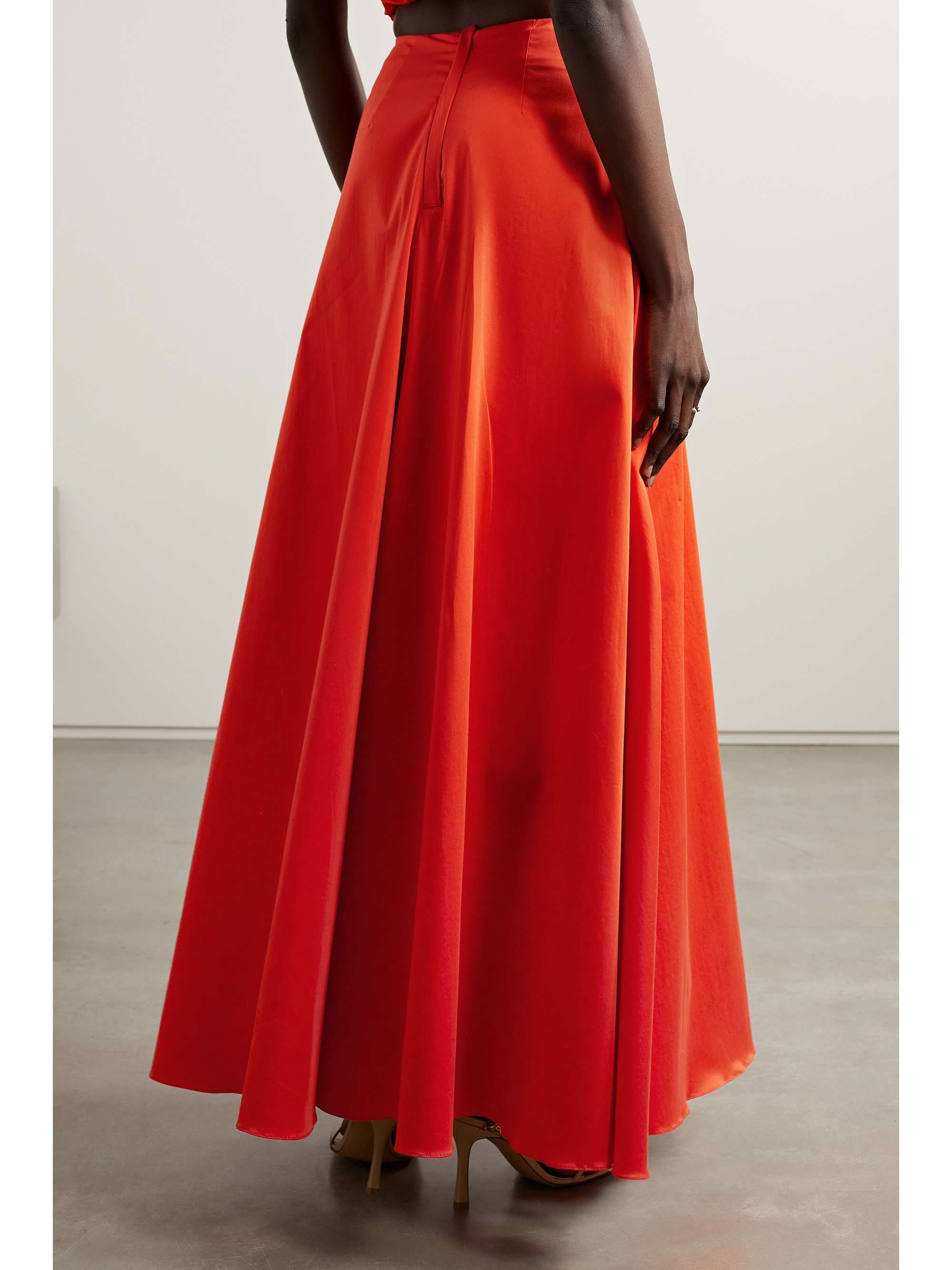 ALTUZARRA Pythia twist-front cotton-blend poplin maxi skirt