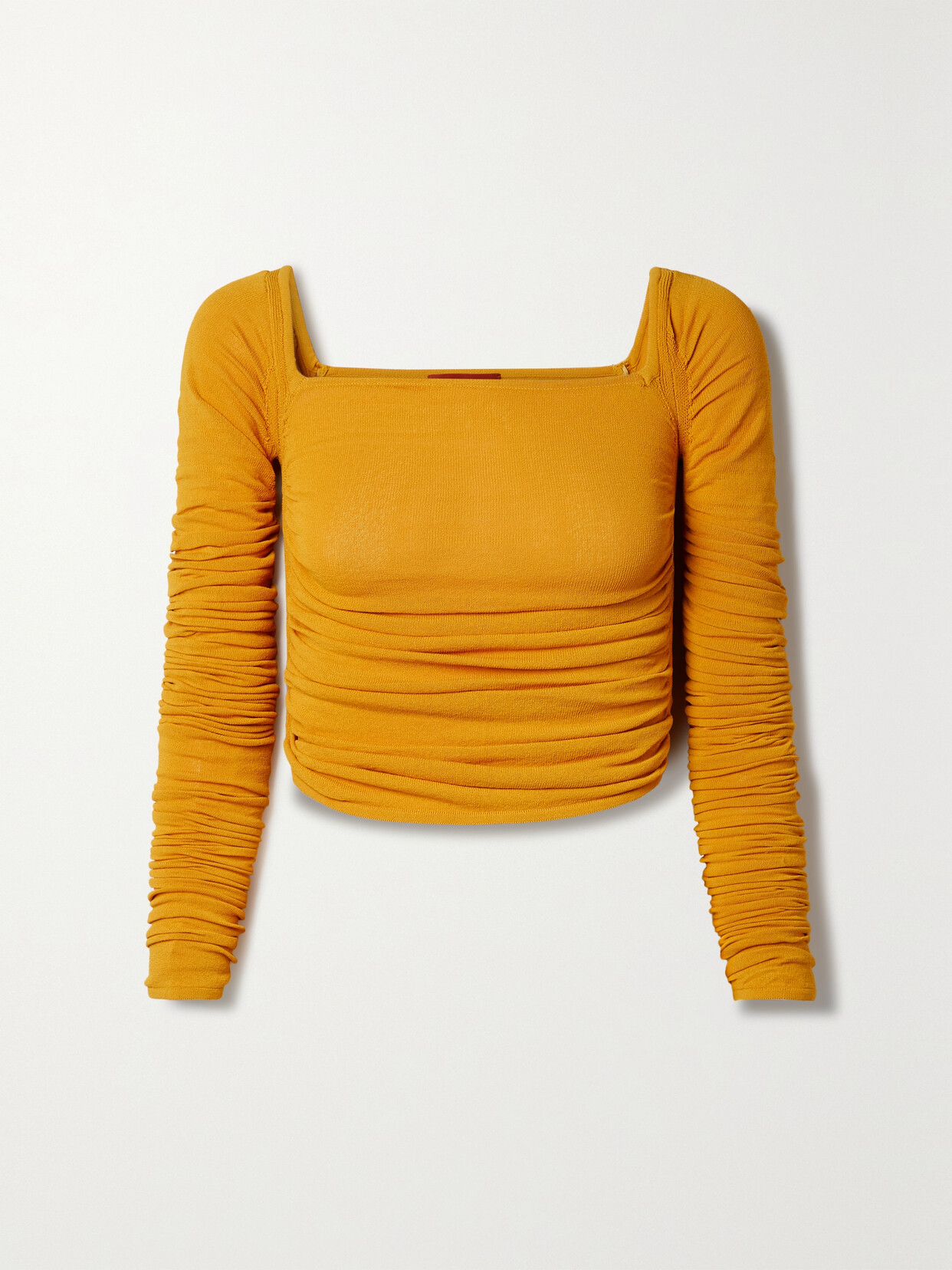 Altuzarra Asgard Ruched Stretch-jersey Top - Yellow