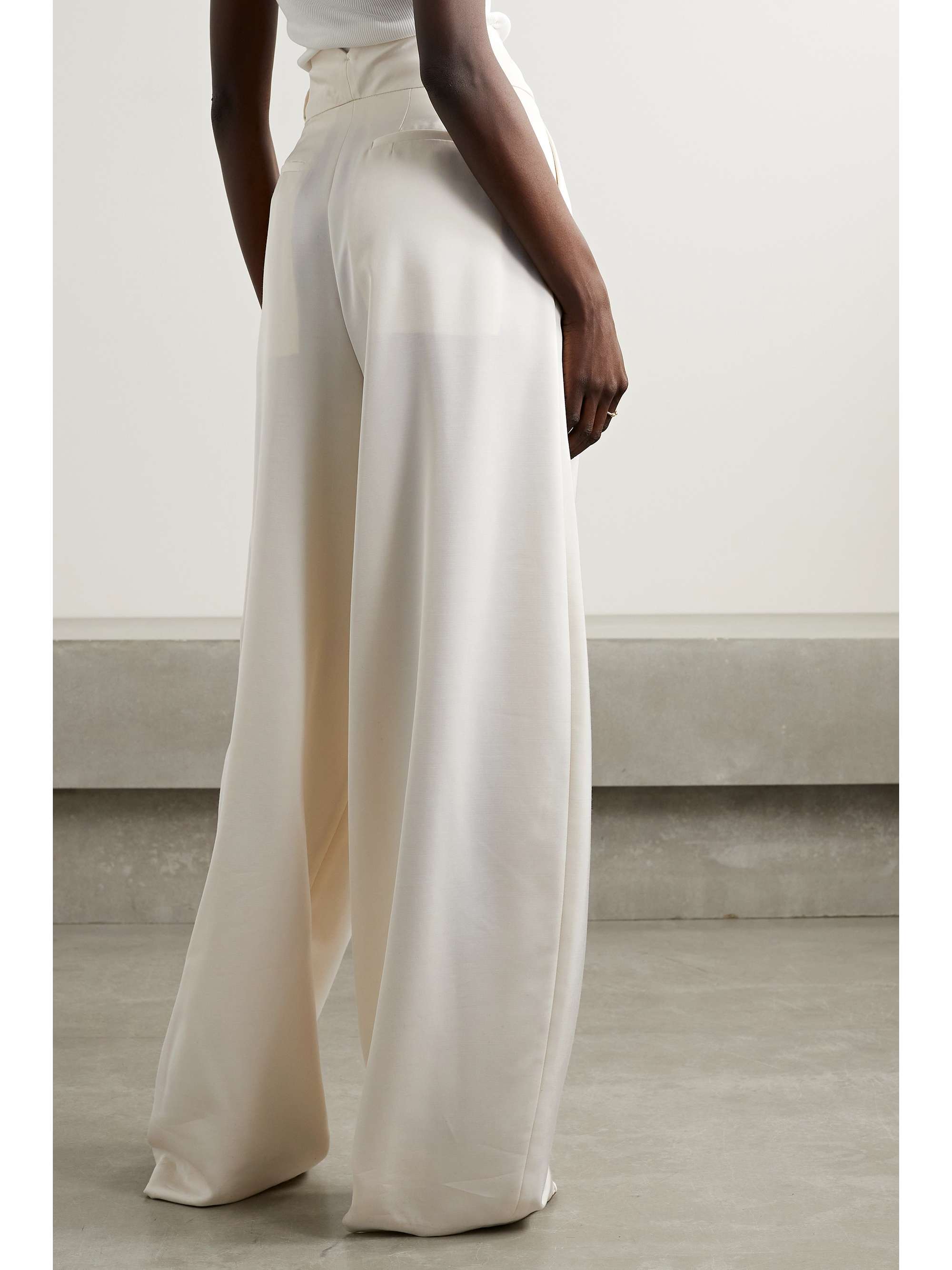 ALTUZARRA Tyr pleated grain de poudre wide-leg pants