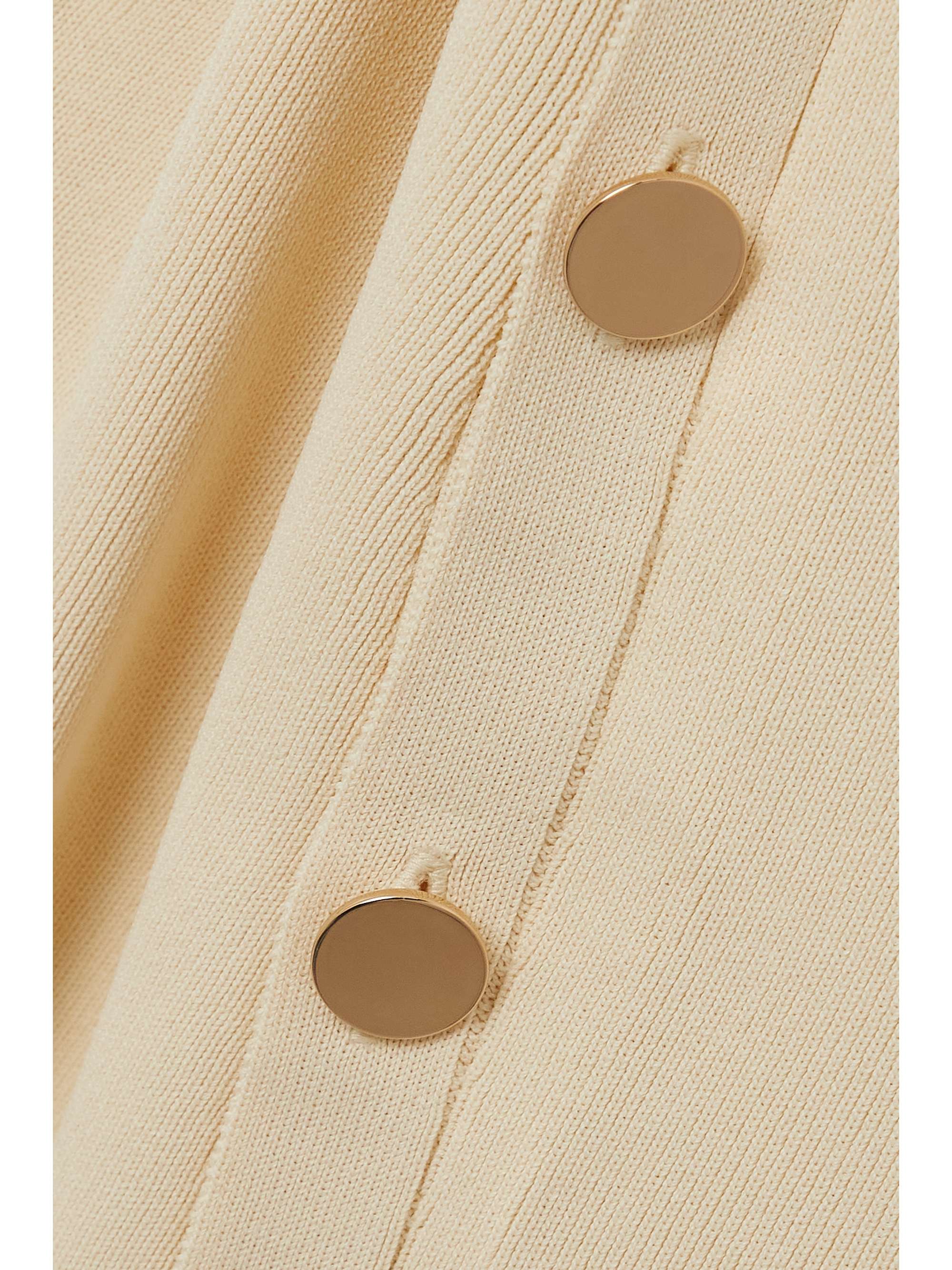 ALTUZARRA Topaz button-detailed ribbed-knit midi dress