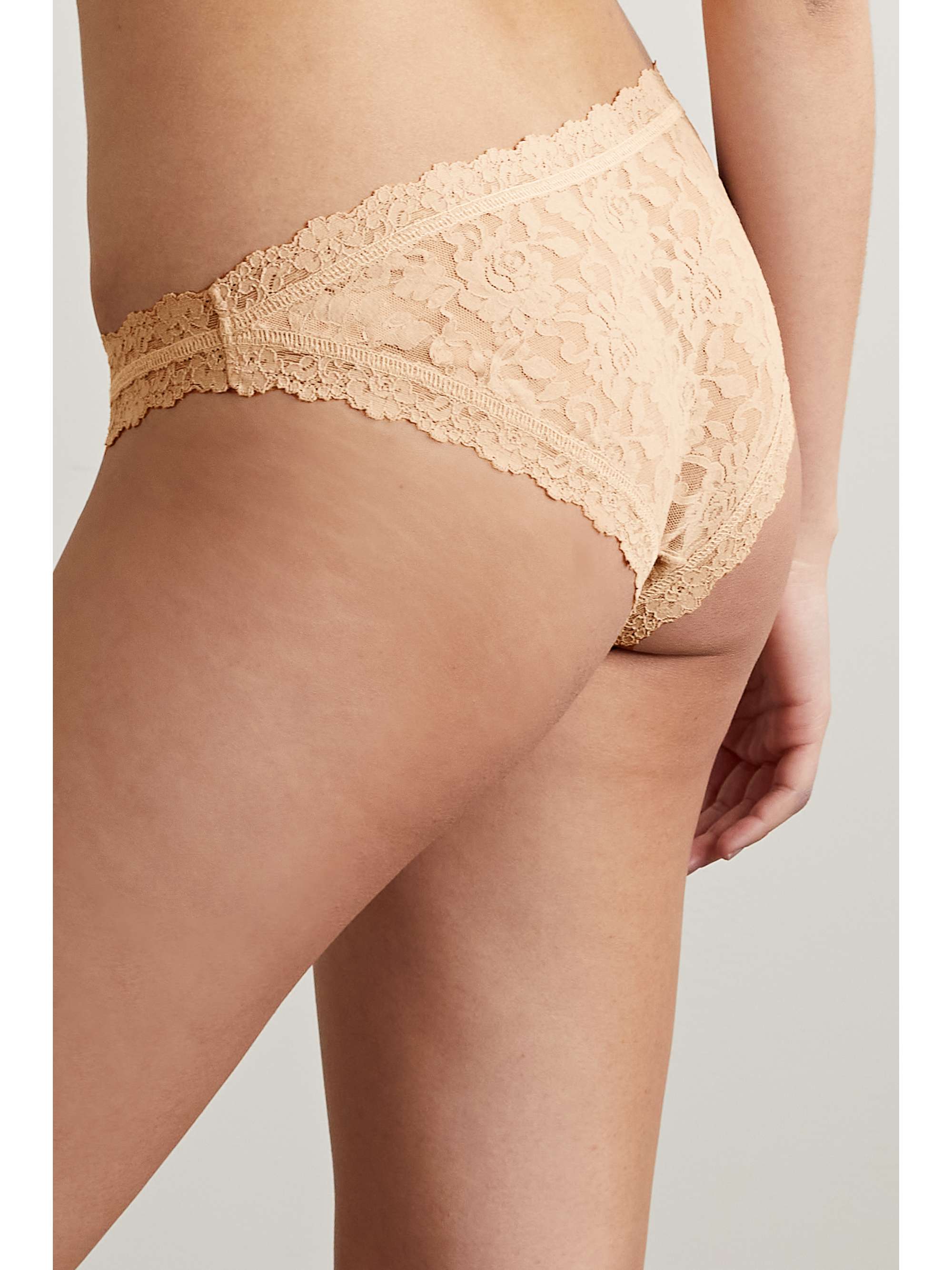 HANKY PANKY + NET SUSTAIN Signature set of three stretch-lace boy shorts