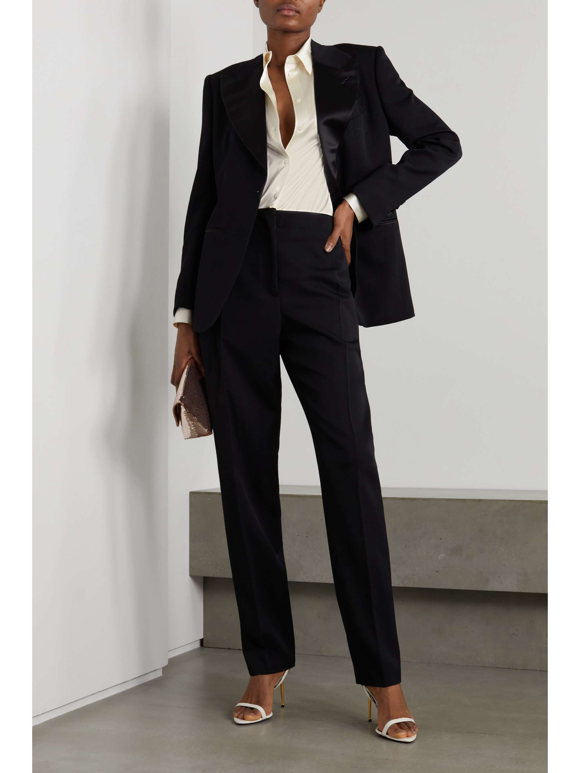 TOM FORD Silk and Lyocell-blend satin shirt | NET-A-PORTER